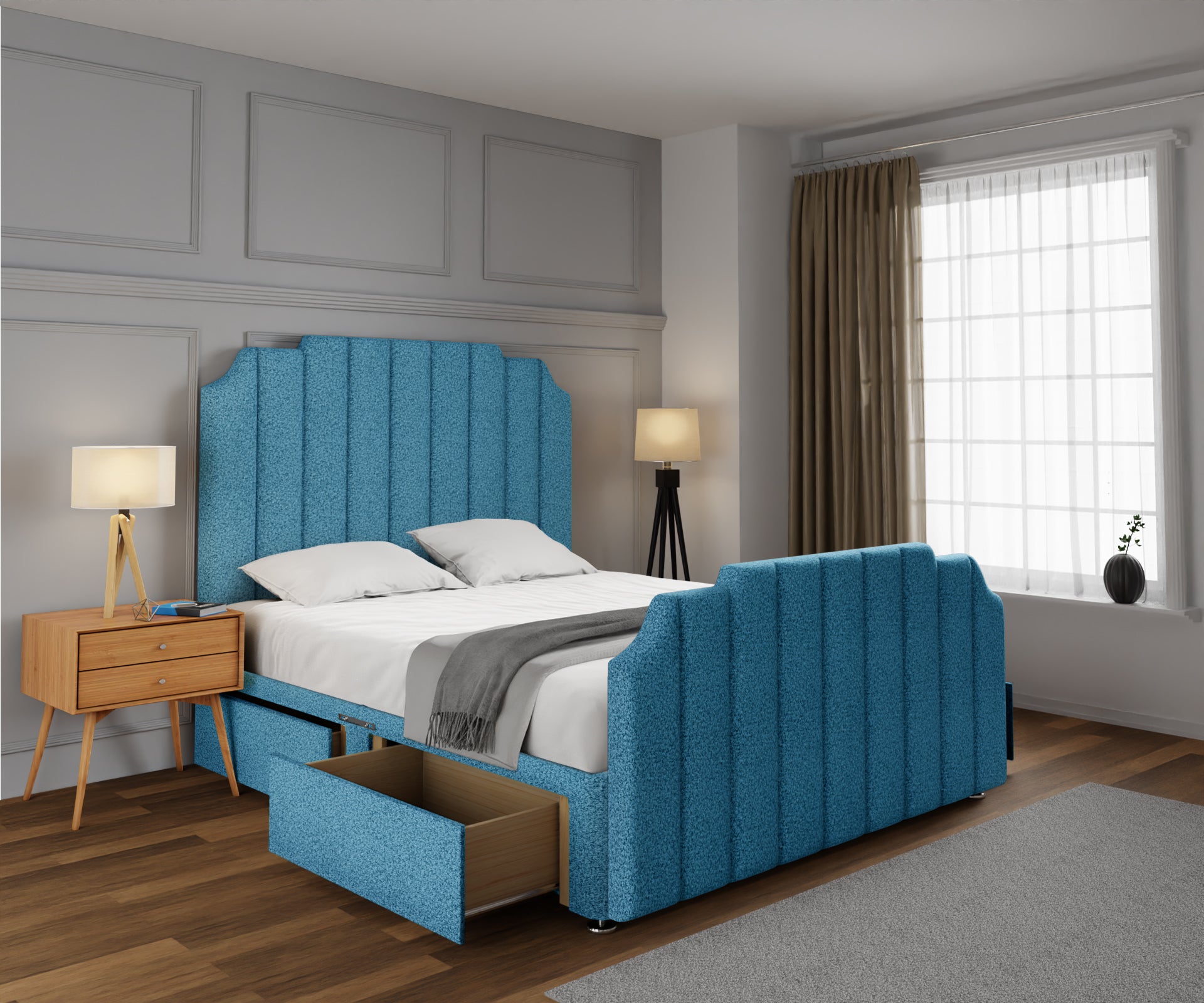 Hampton Divan Bed Set With Footboard