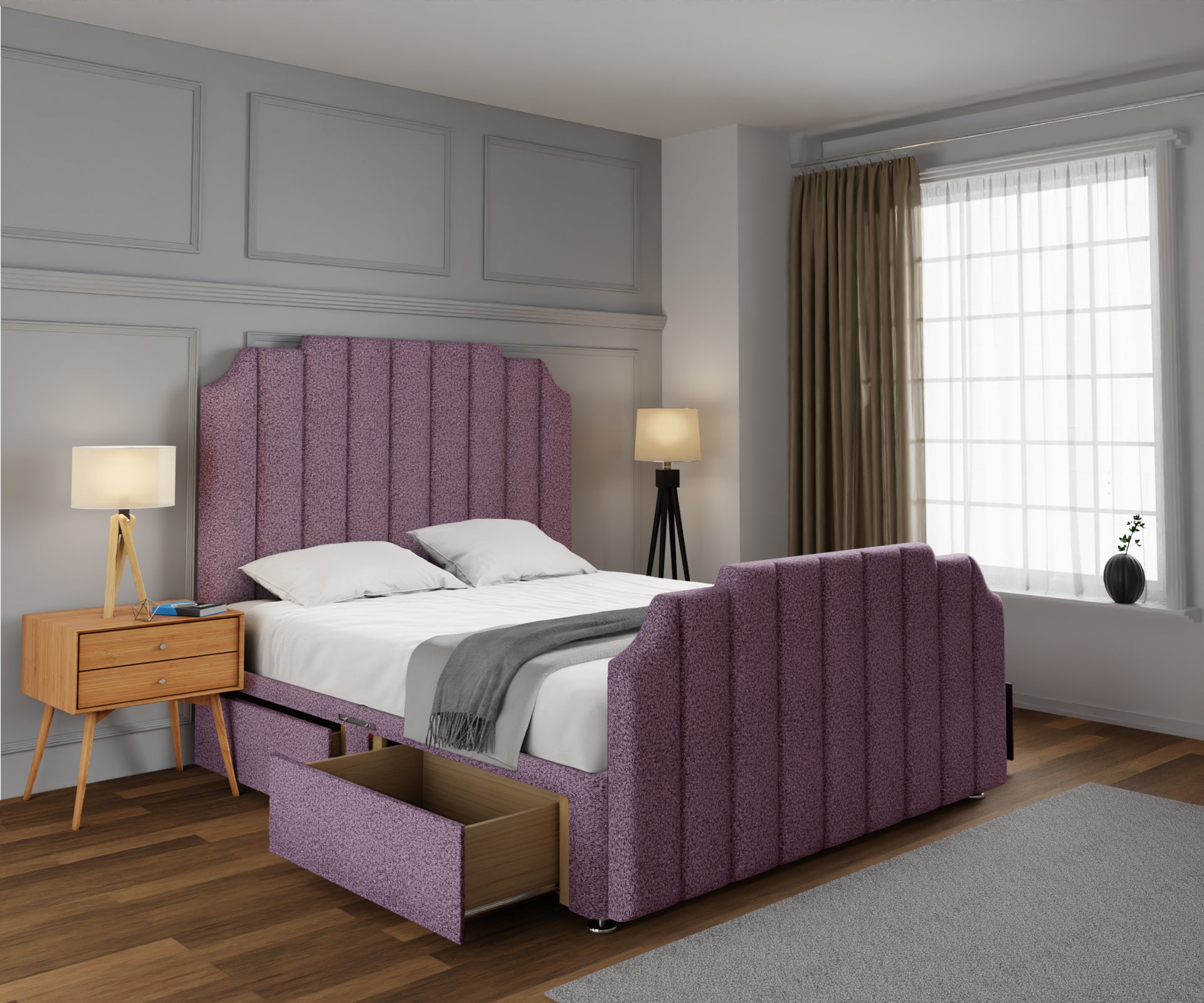 Hampton Divan Bed Set With Footboard