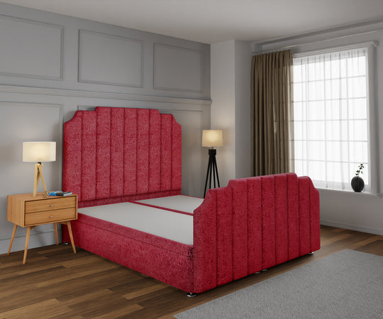 Hampton Ottoman Storage Divan Bed Base And Headboard With Footboard