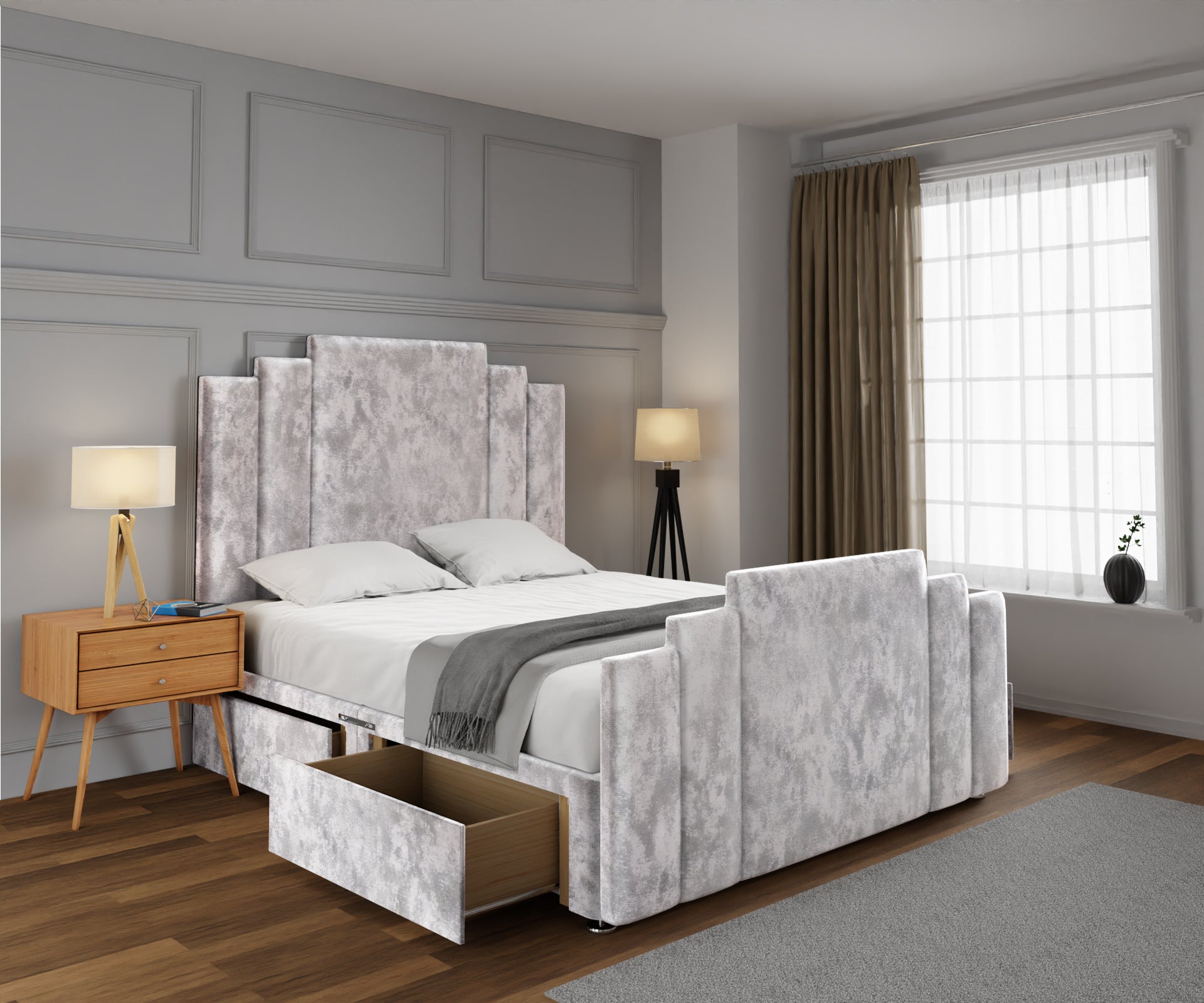 Kensington Divan Bed Set With Footboard