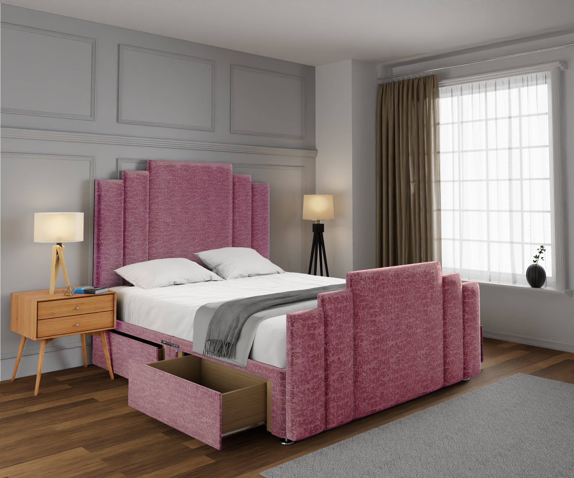 Kensington Divan Bed Set With Footboard