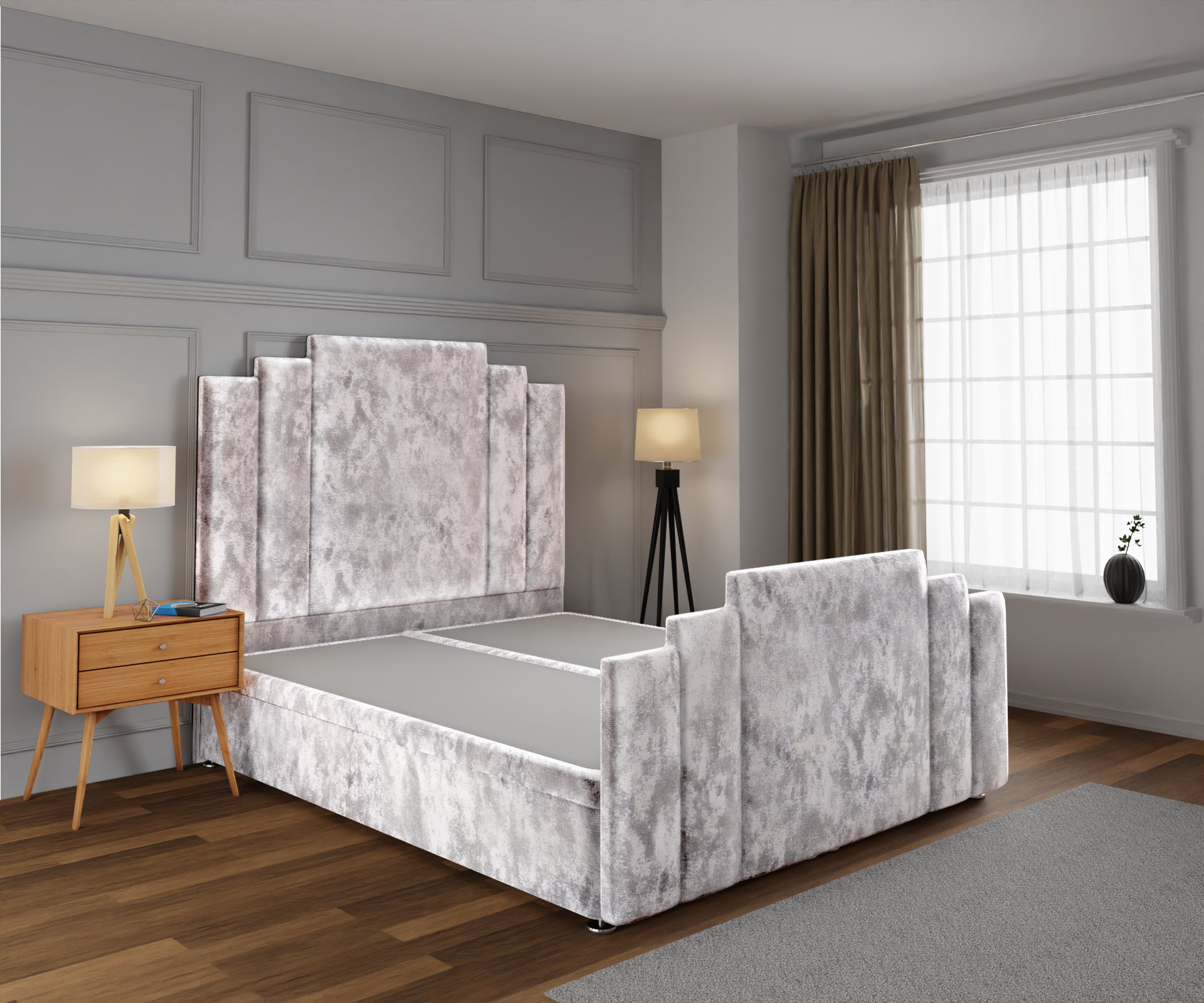 Kensington Ottoman Storage Divan Bed Base And Headboard With Footboard