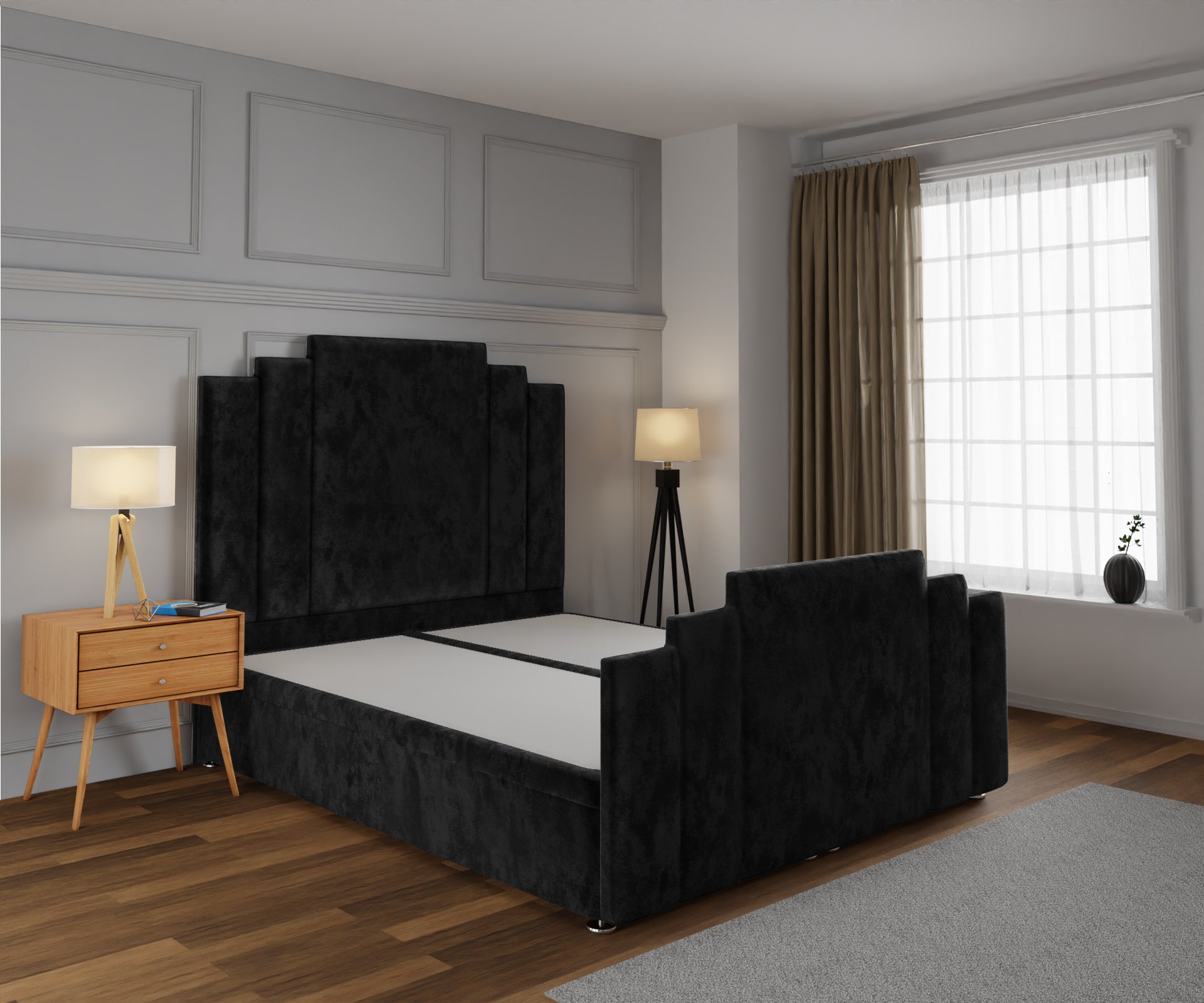 Kensington Ottoman Storage Divan Bed Base And Headboard With Footboard