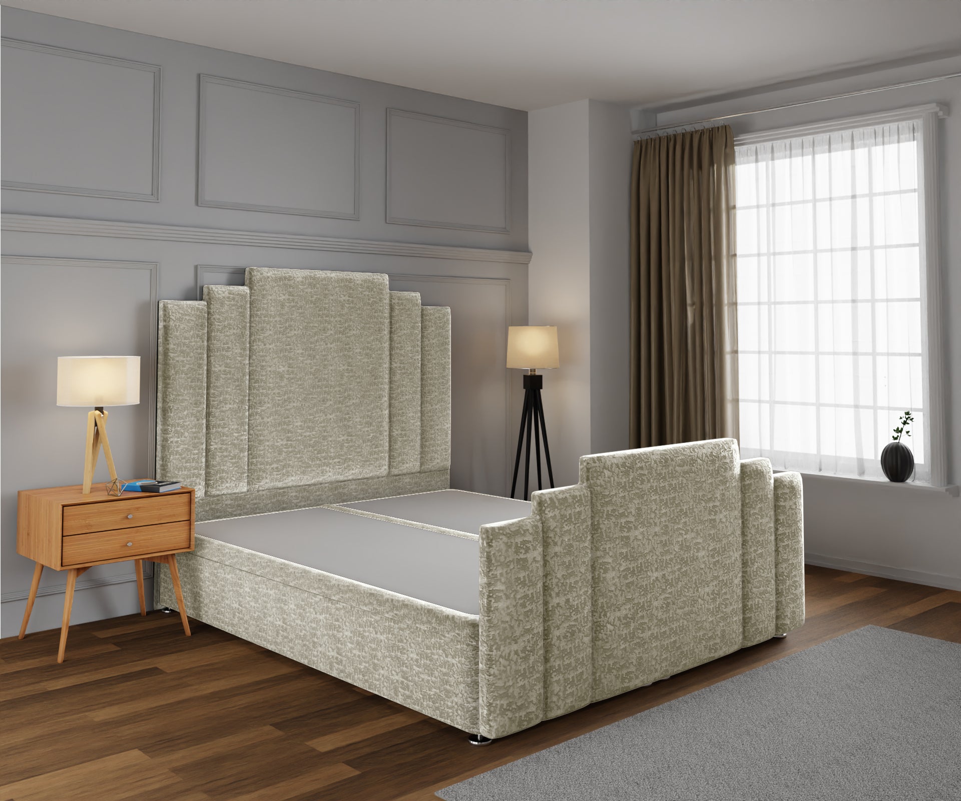 Kensington Ottoman Storage Divan Bed Base And Headboard With Footboard