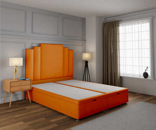 Kensington Ottoman Storage Divan Bed Base With Headboard