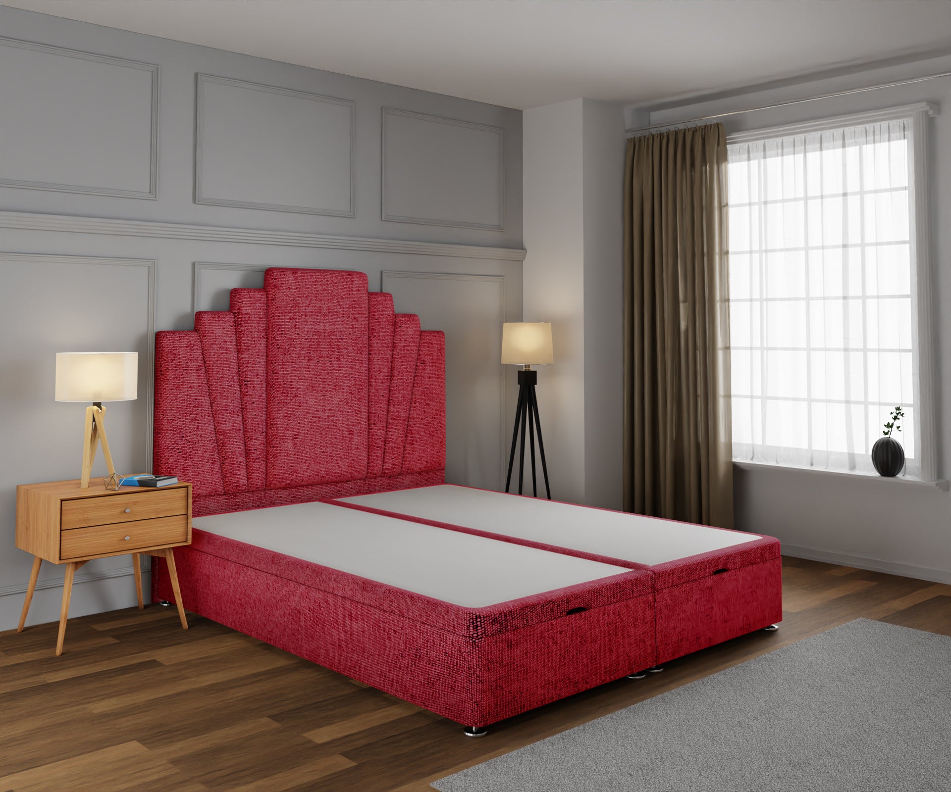 Knightsbridge Ottoman Storage Divan Bed Base With Headboard