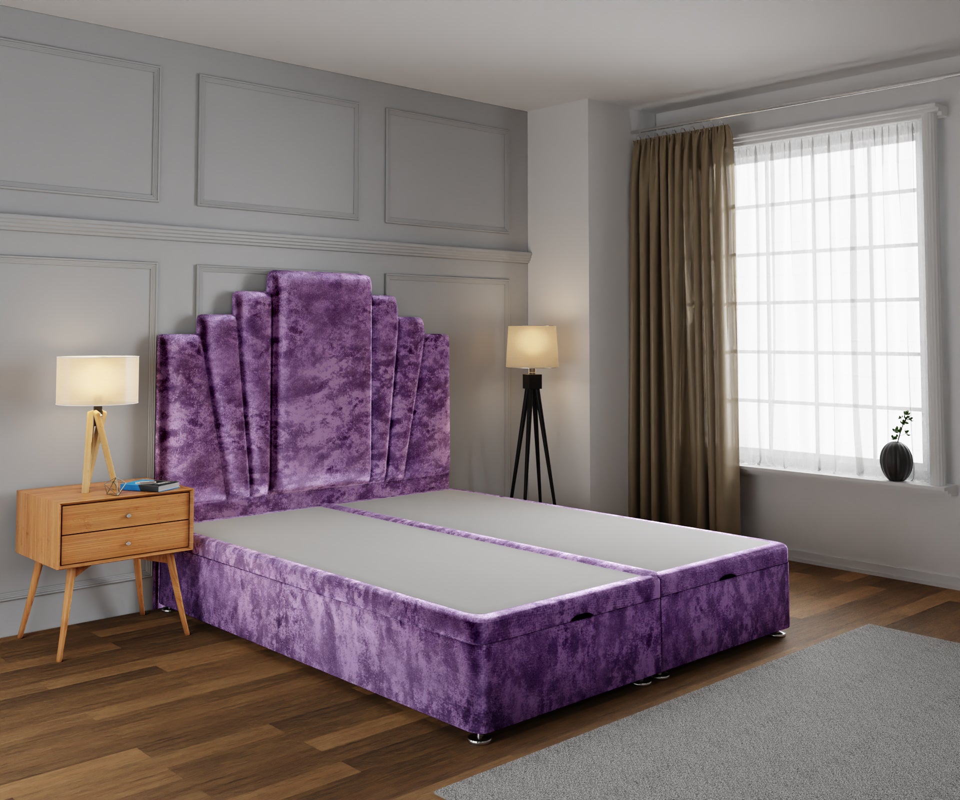 Knightsbridge Ottoman Storage Divan Bed Base With Headboard