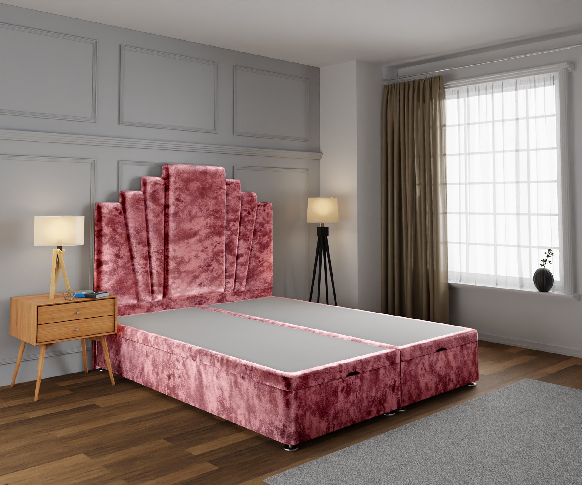 Knightsbridge Ottoman Storage Divan Bed Base With Headboard