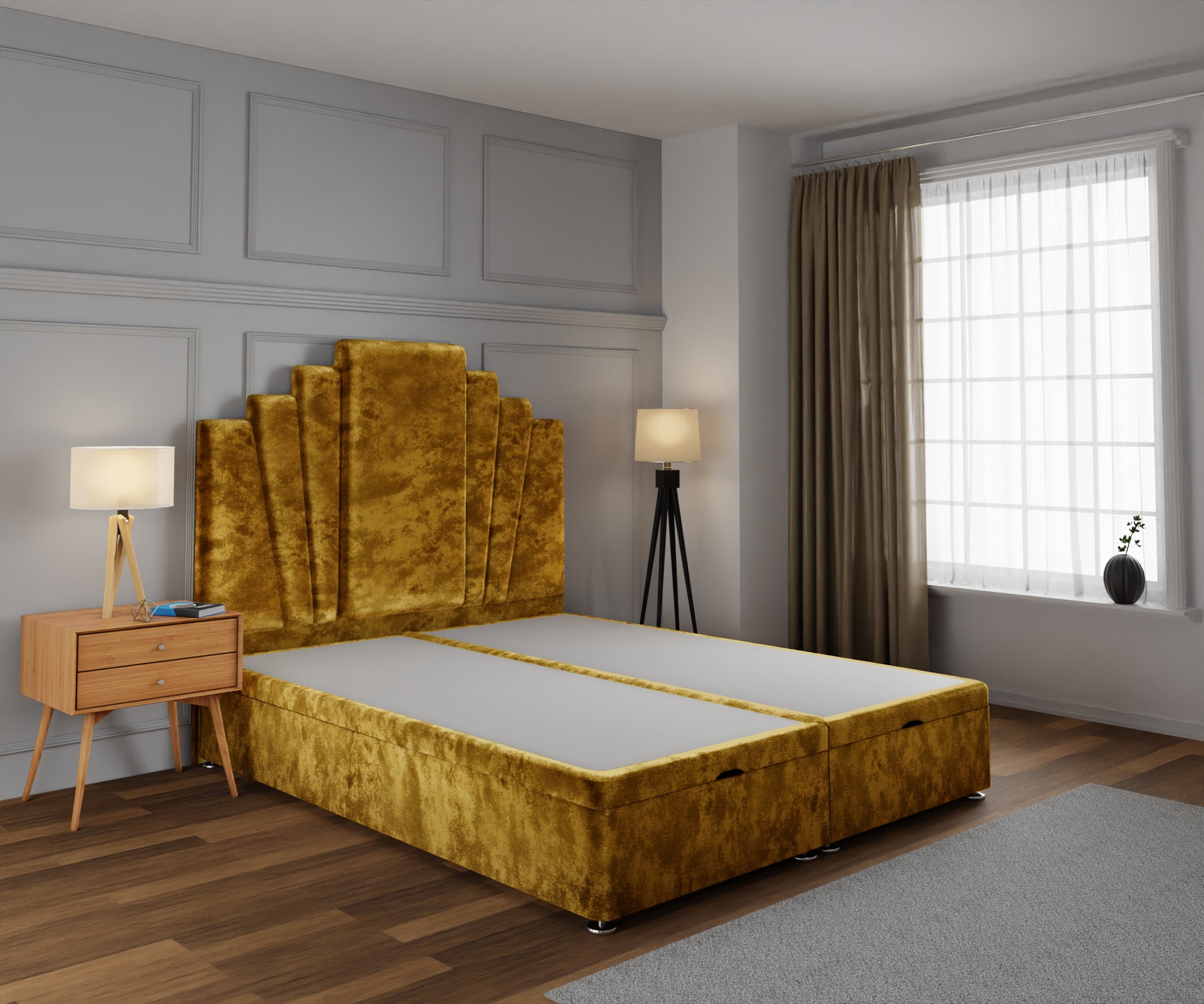 Knightsbridge Ottoman Storage Divan Bed Base With Headboard