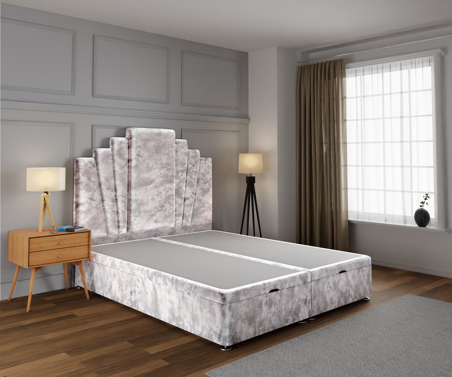 Knightsbridge Ottoman Storage Divan Bed Base With Headboard