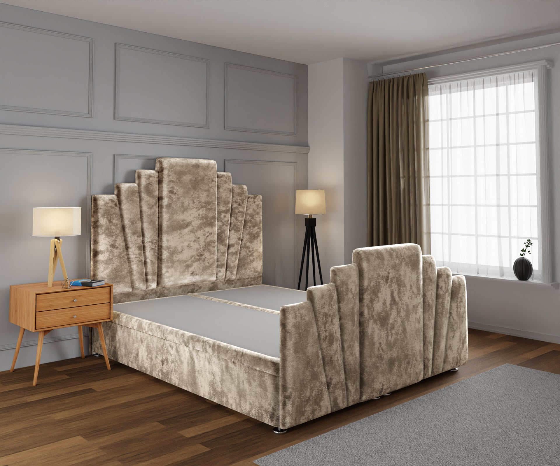 Knightsbridge Ottoman Storage Divan Bed Base And Headboard With Footboard