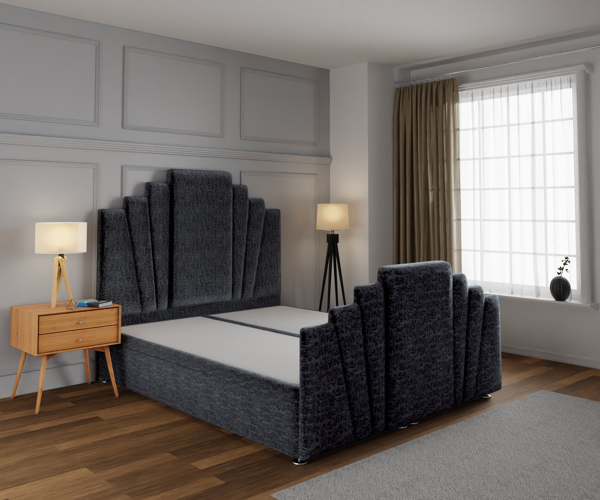 Knightsbridge Ottoman Storage Divan Bed Base And Headboard With Footboard