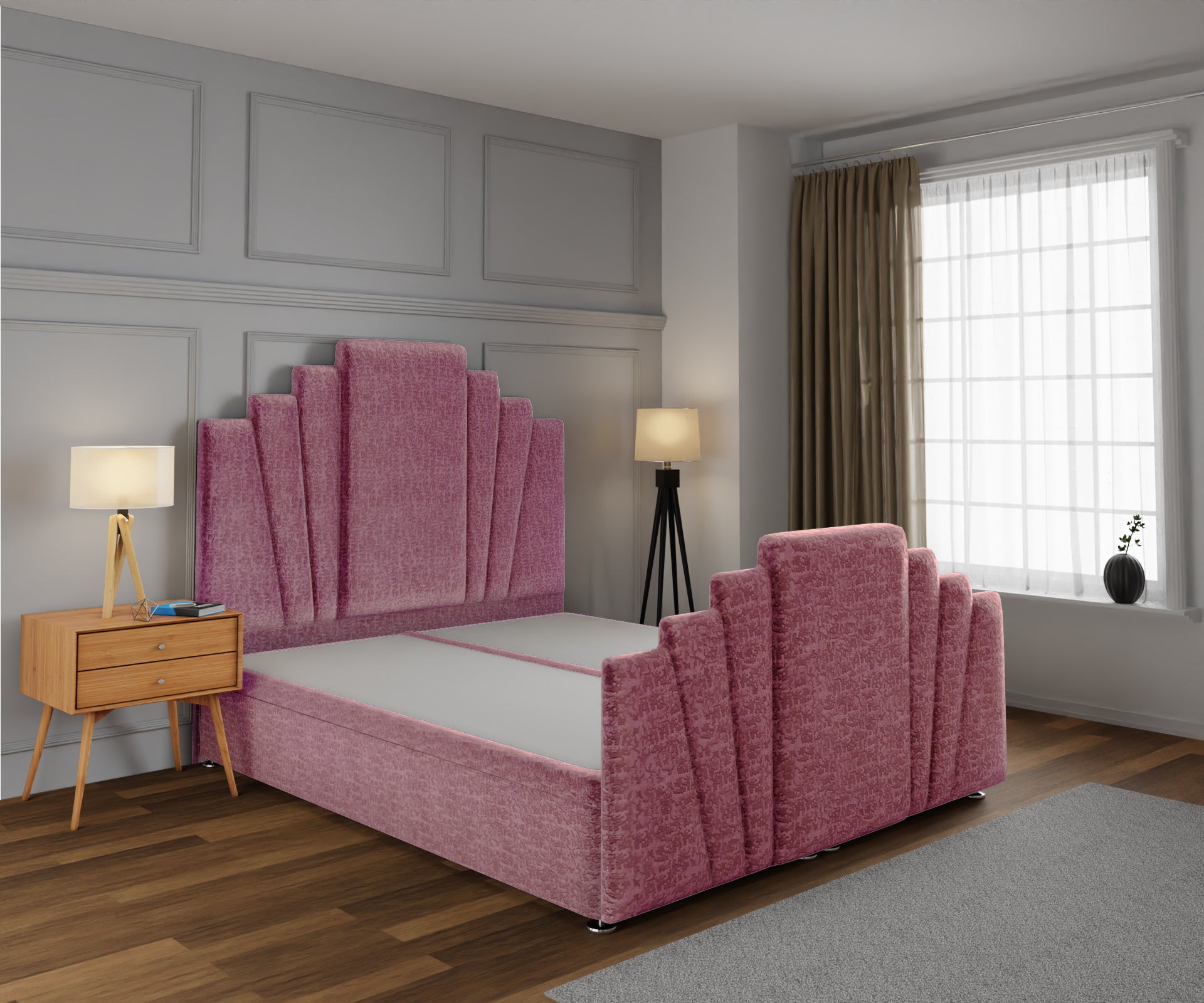 Knightsbridge Ottoman Storage Divan Bed Base And Headboard With Footboard