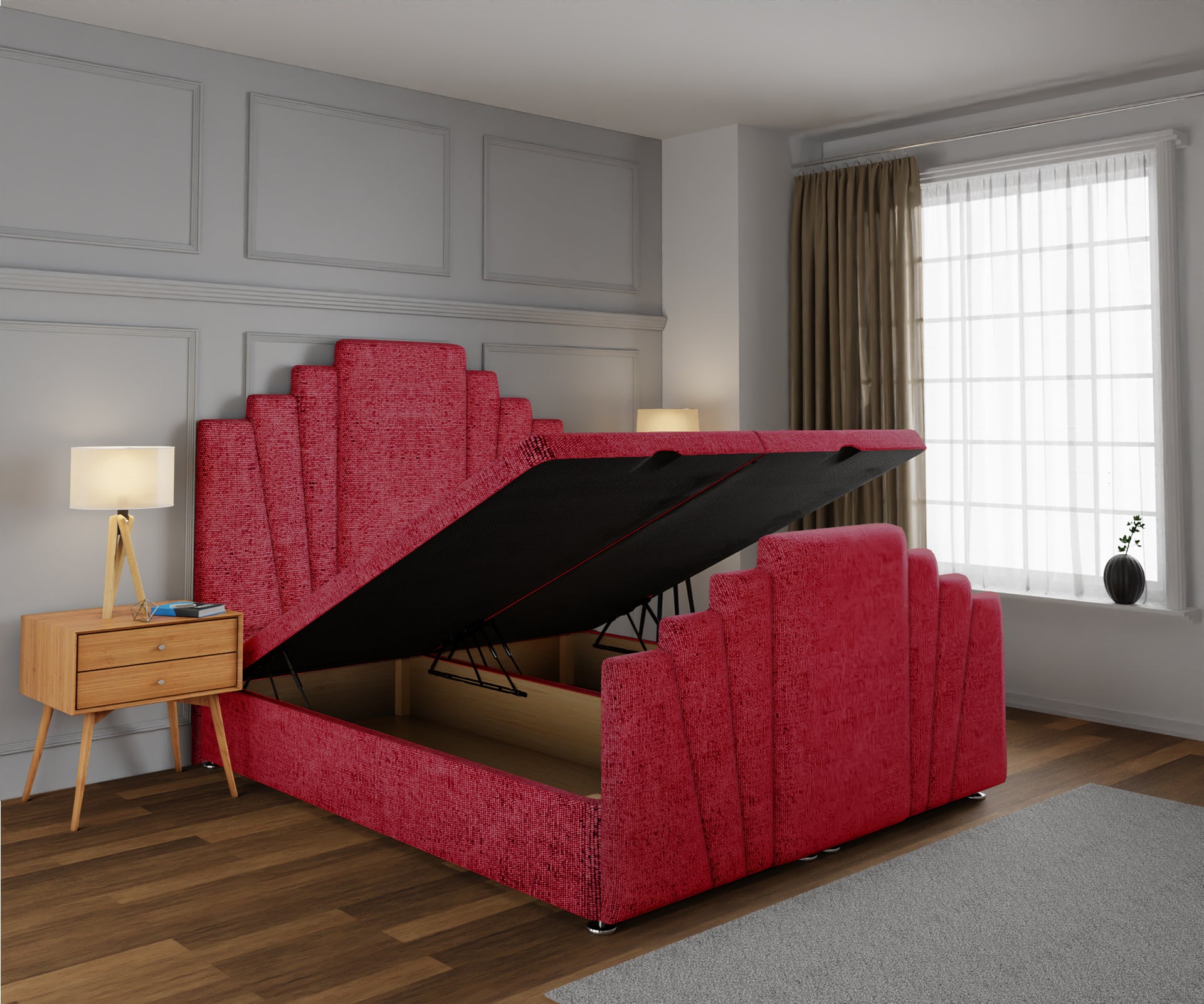 Knightsbridge Ottoman Storage Divan Bed Base And Headboard With Footboard