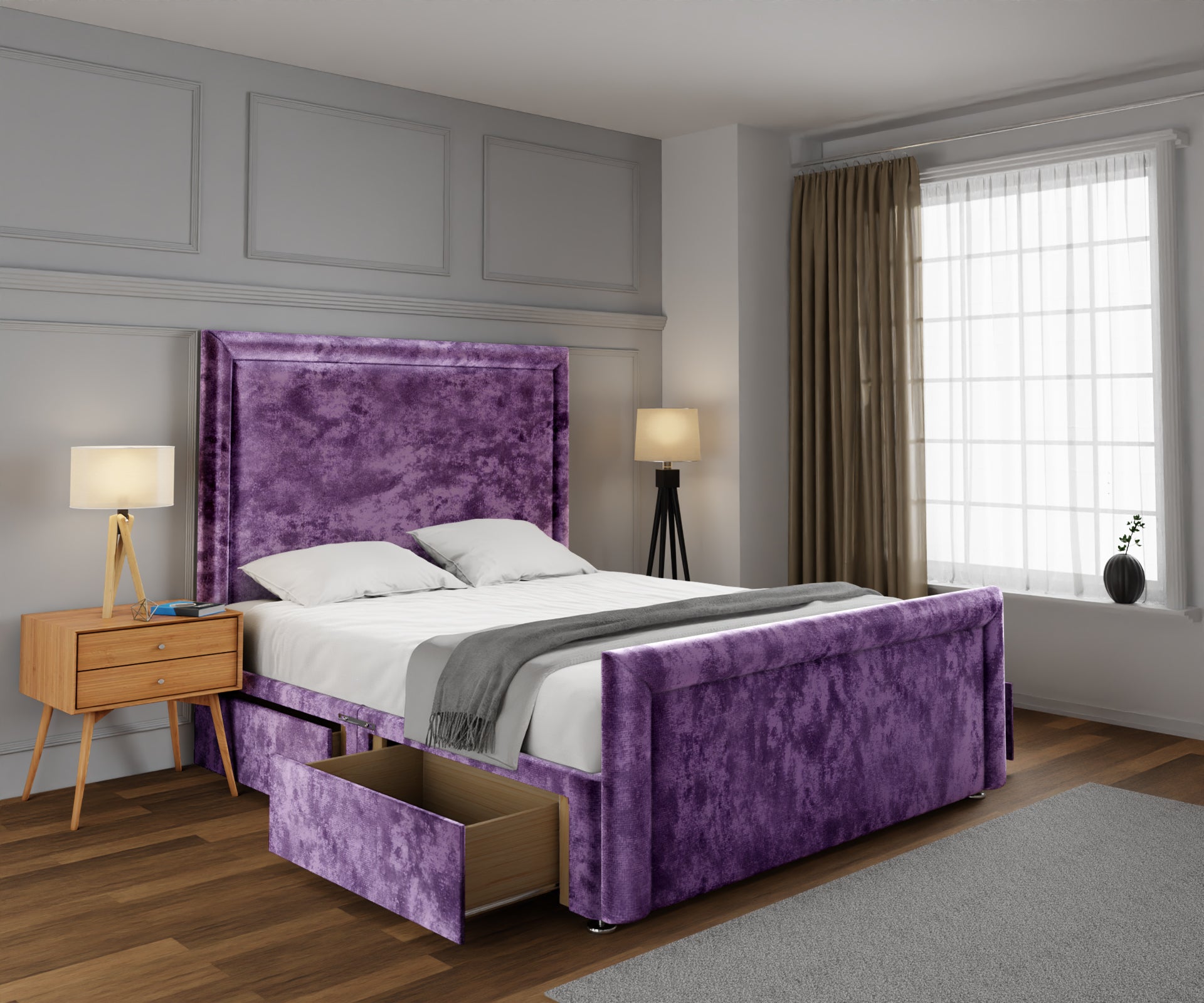 Lia Divan Bed Set With Footboard