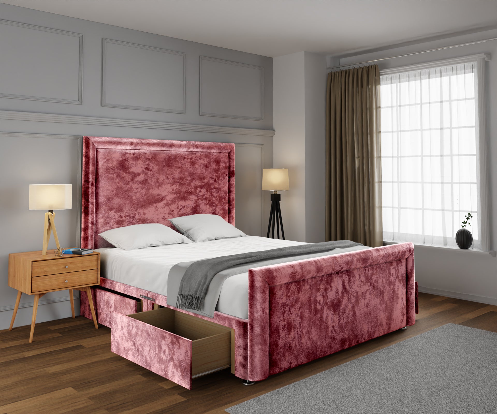 Lia Divan Bed Set With Footboard