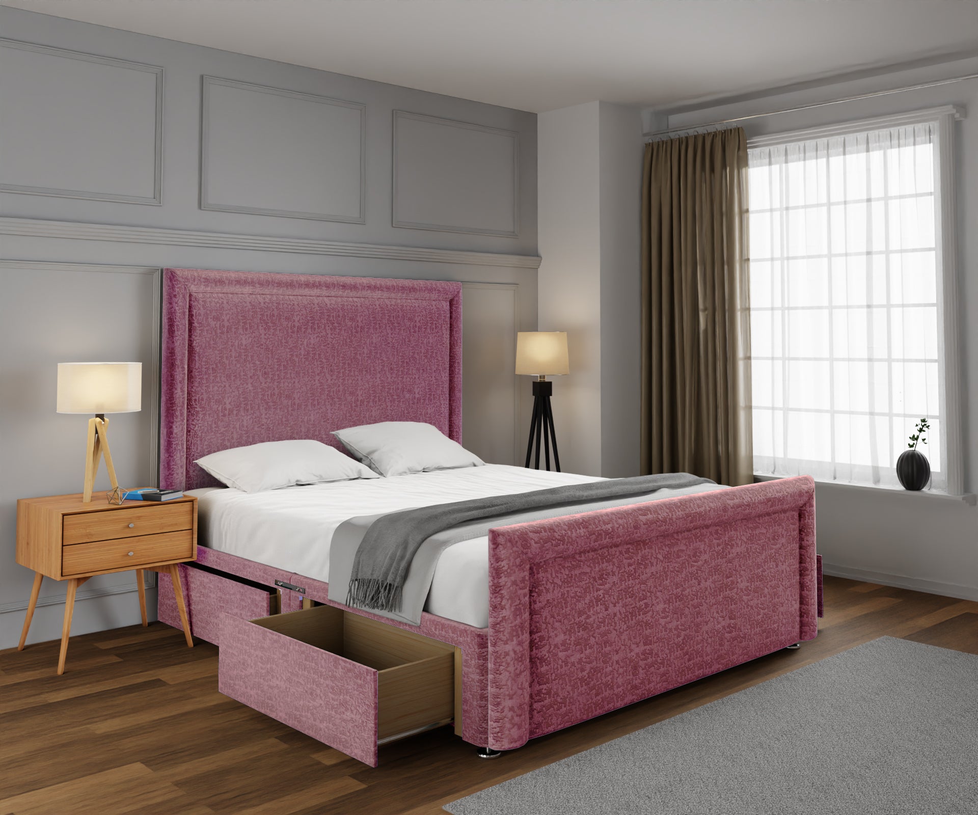 Lia Divan Bed Set With Footboard