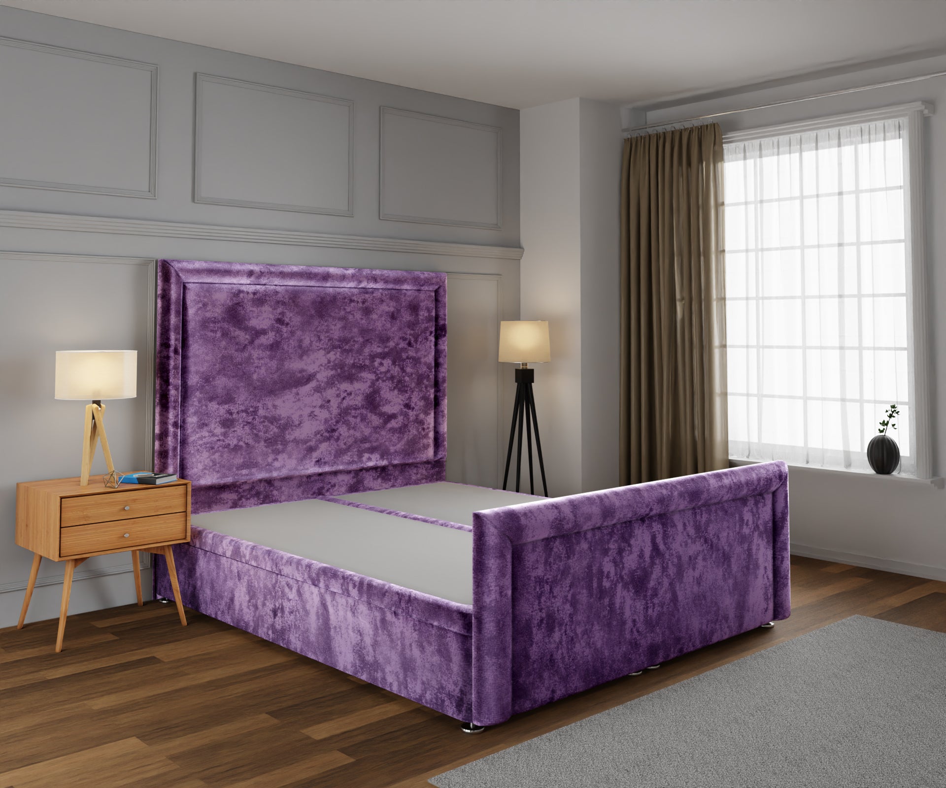 Lia Ottoman Storage Divan Bed Base And Headboard With Footboard