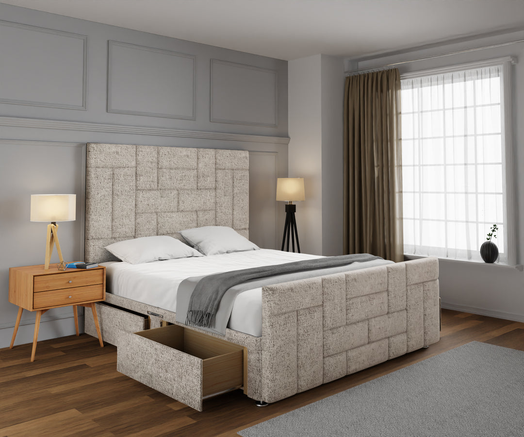 Devan Set Majestic Multi Panel Divan Bed Set With Footboard – Sleep Village UK