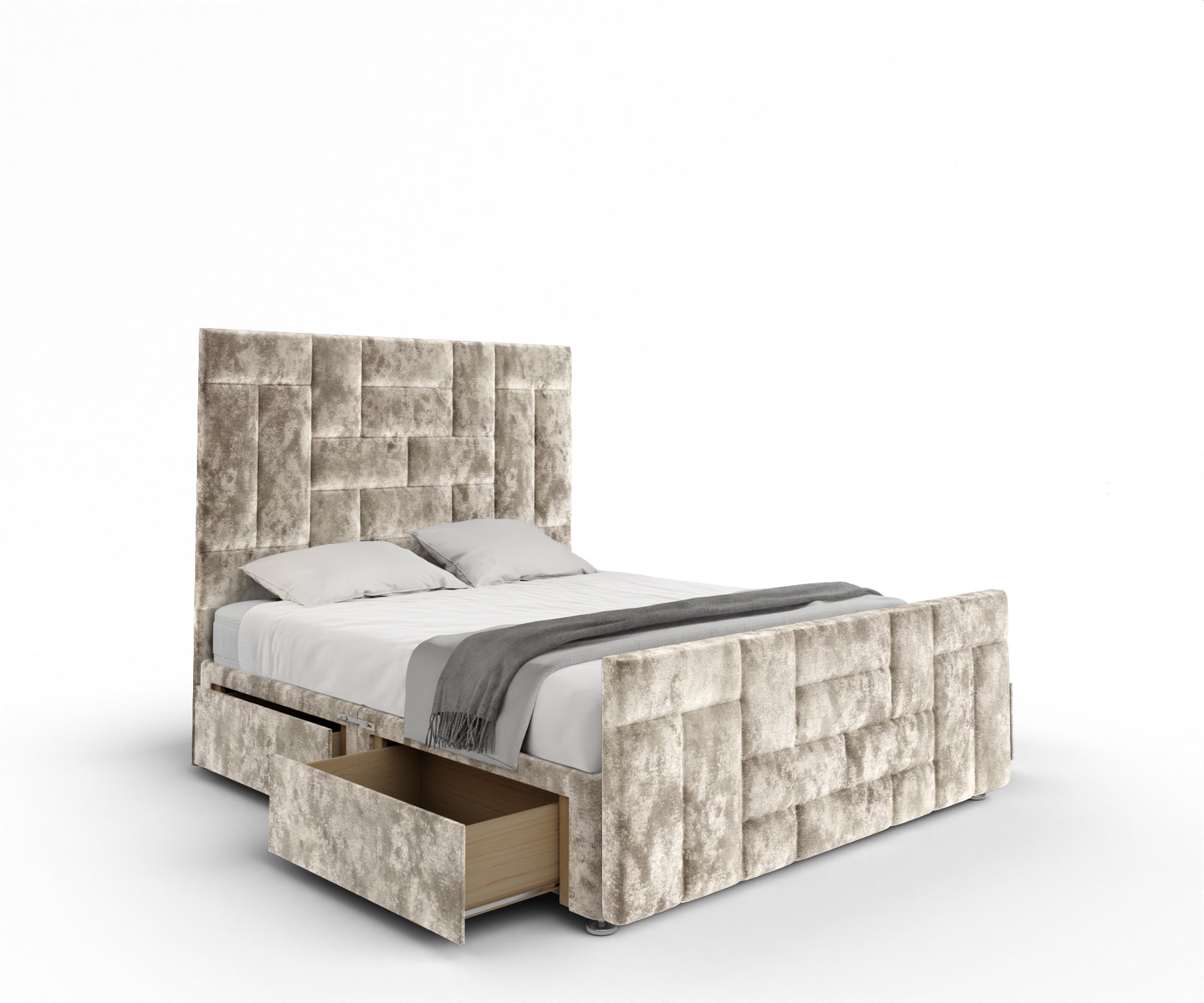 Majestic Multi Panel Divan Bed Set With Footboard