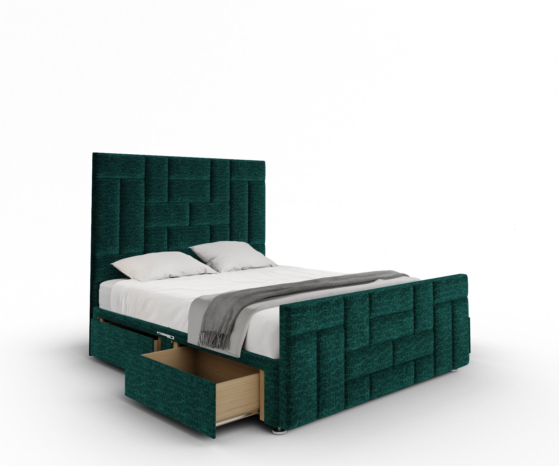 Majestic Multi Panel Divan Bed Set With Footboard