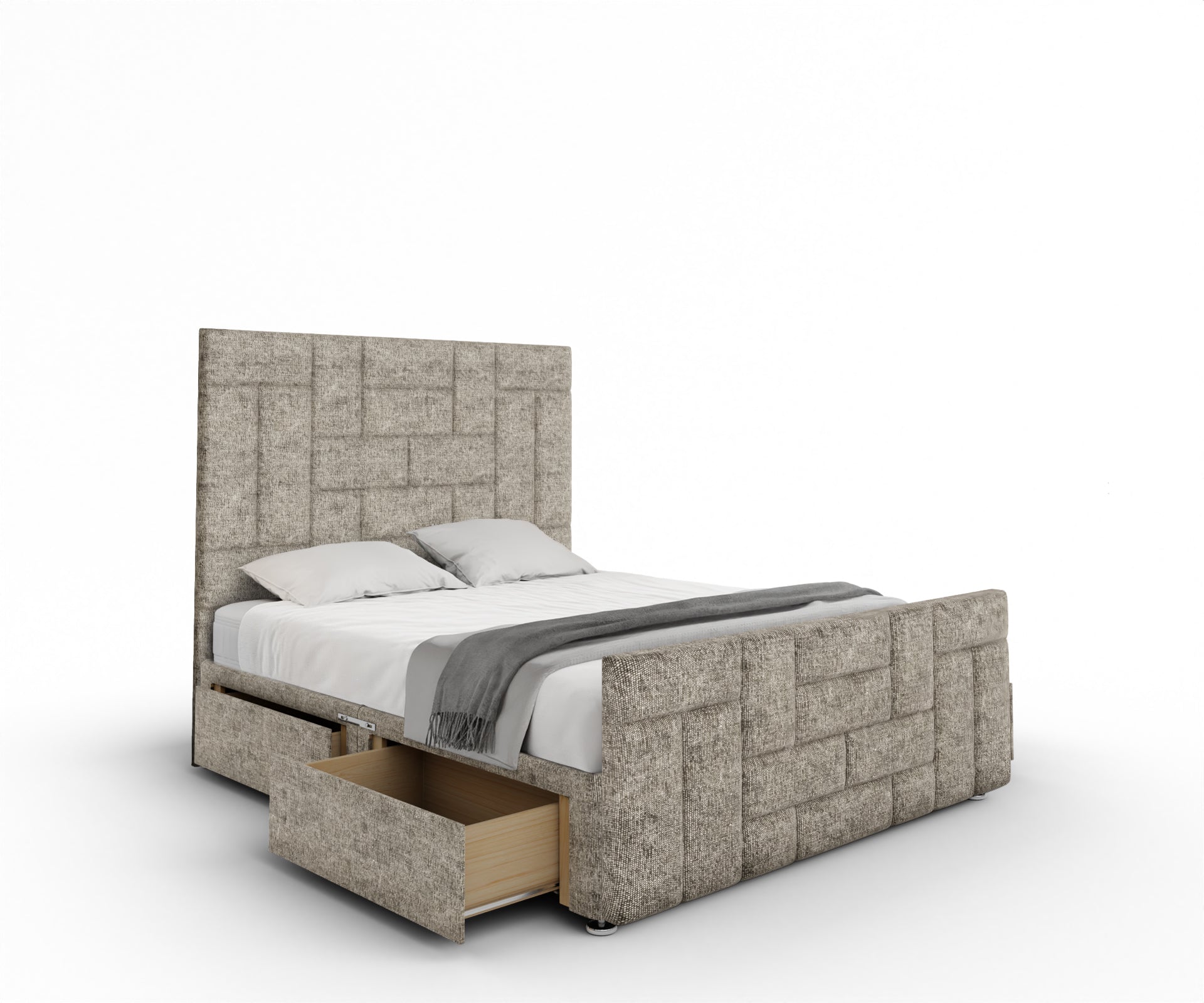 Majestic Multi Panel Divan Bed Set With Footboard