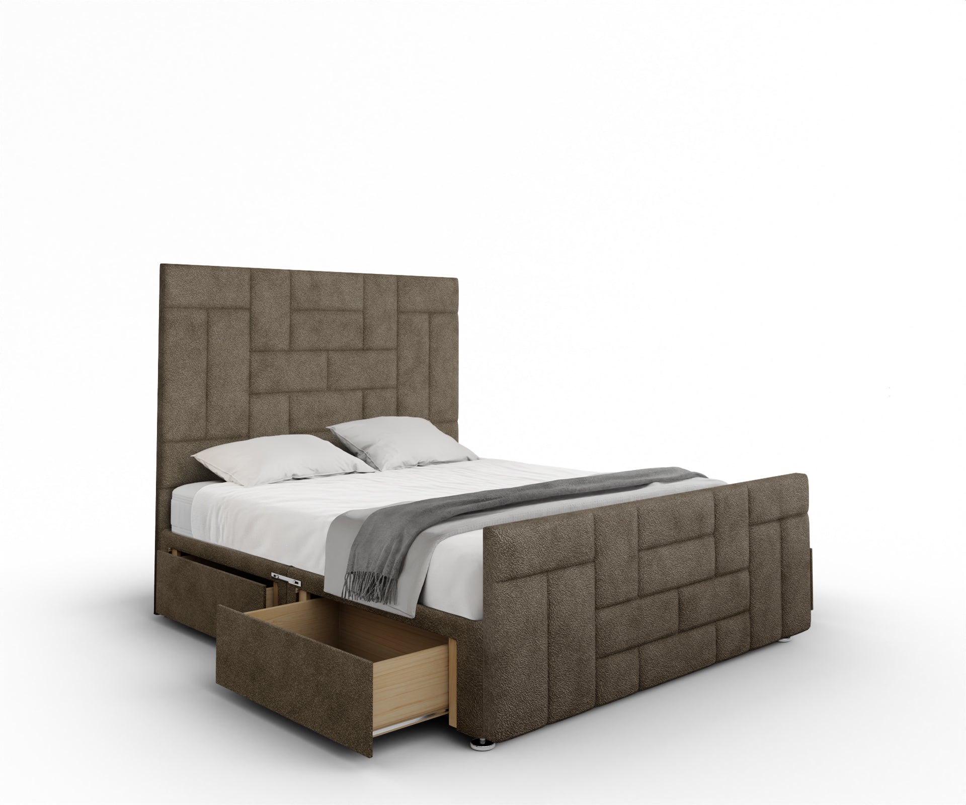 Majestic Multi Panel Divan Bed Set With Footboard