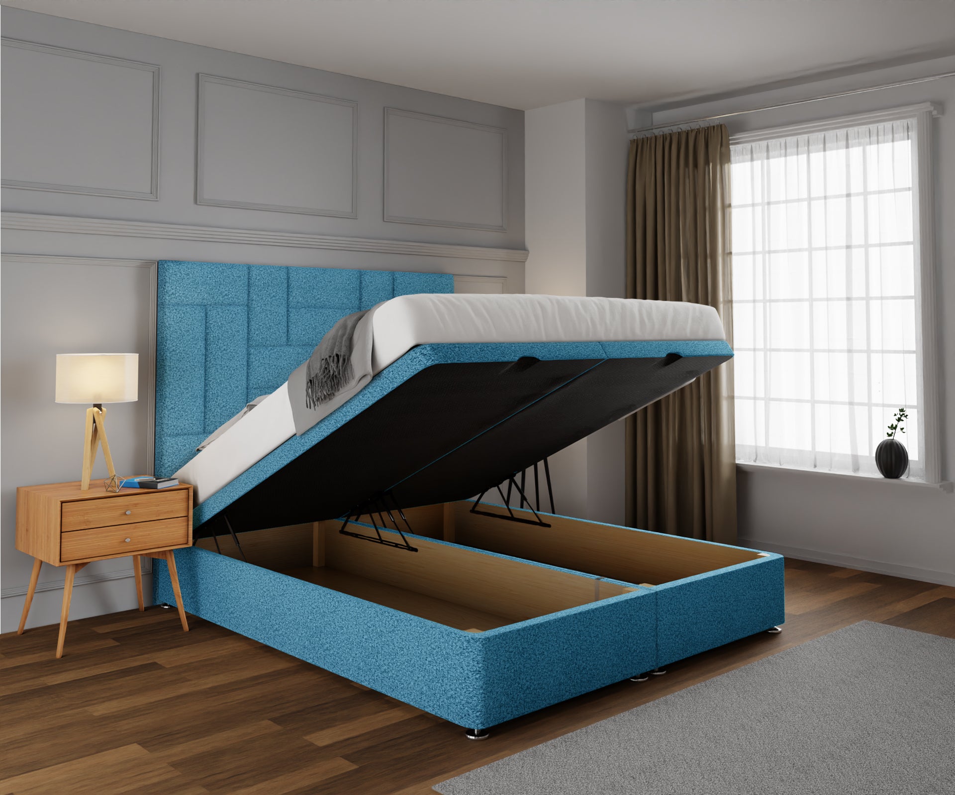 Majestic Multi Panel Ottoman Storage Divan Bed Set