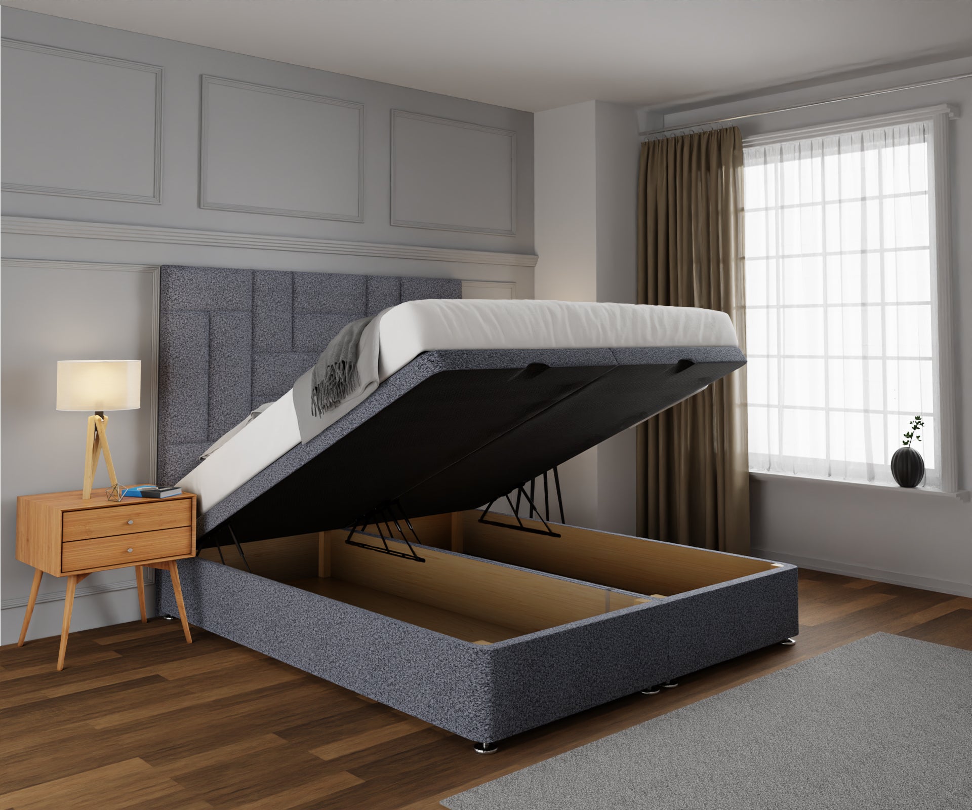 Majestic Multi Panel Ottoman Storage Divan Bed Set