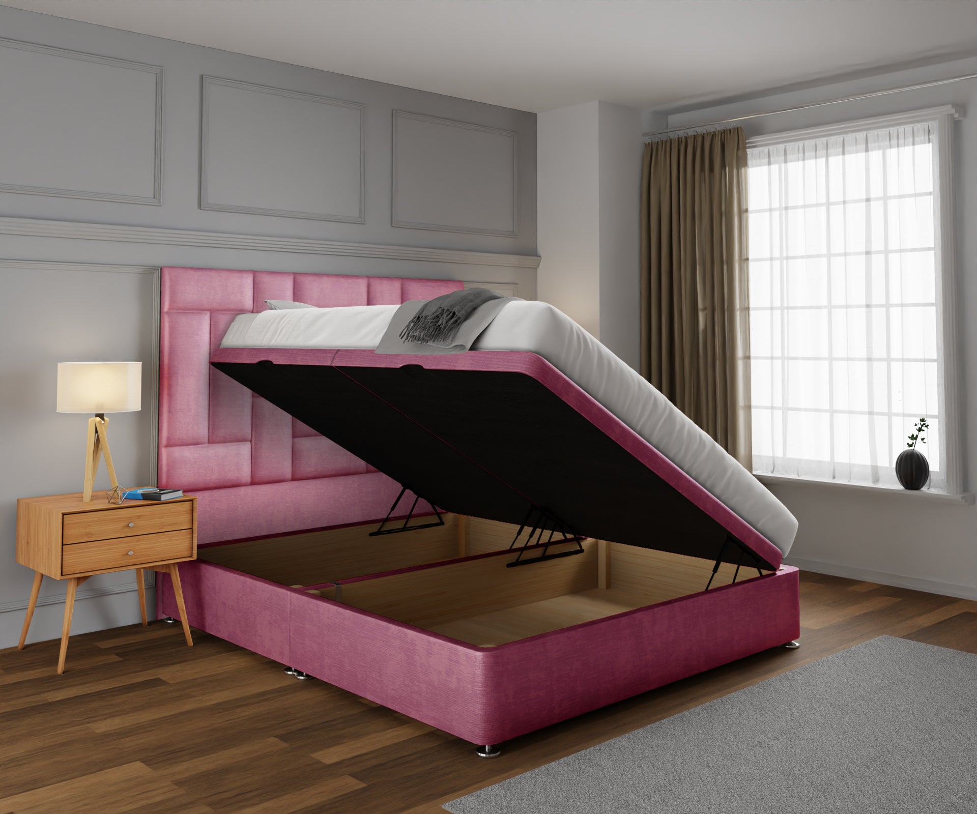 Majestic Multi Panel Ottoman Storage Divan Bed Set