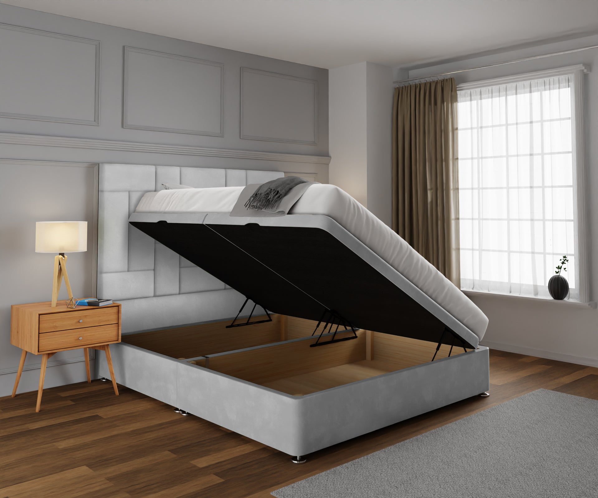 Majestic Multi Panel Ottoman Storage Divan Bed Set