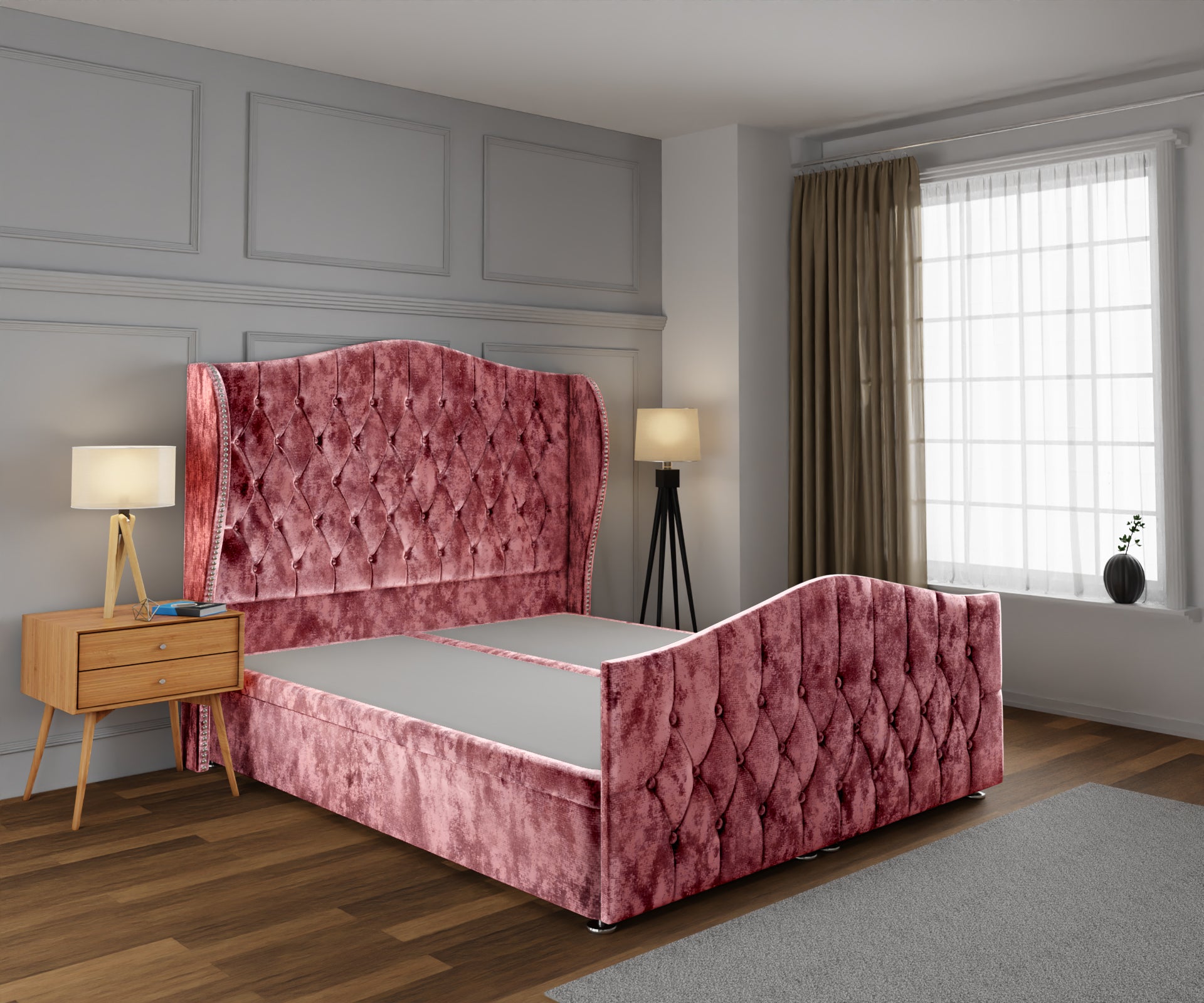 Marylebone Ottoman Storage Divan Bed Base And Headboard With Footboard