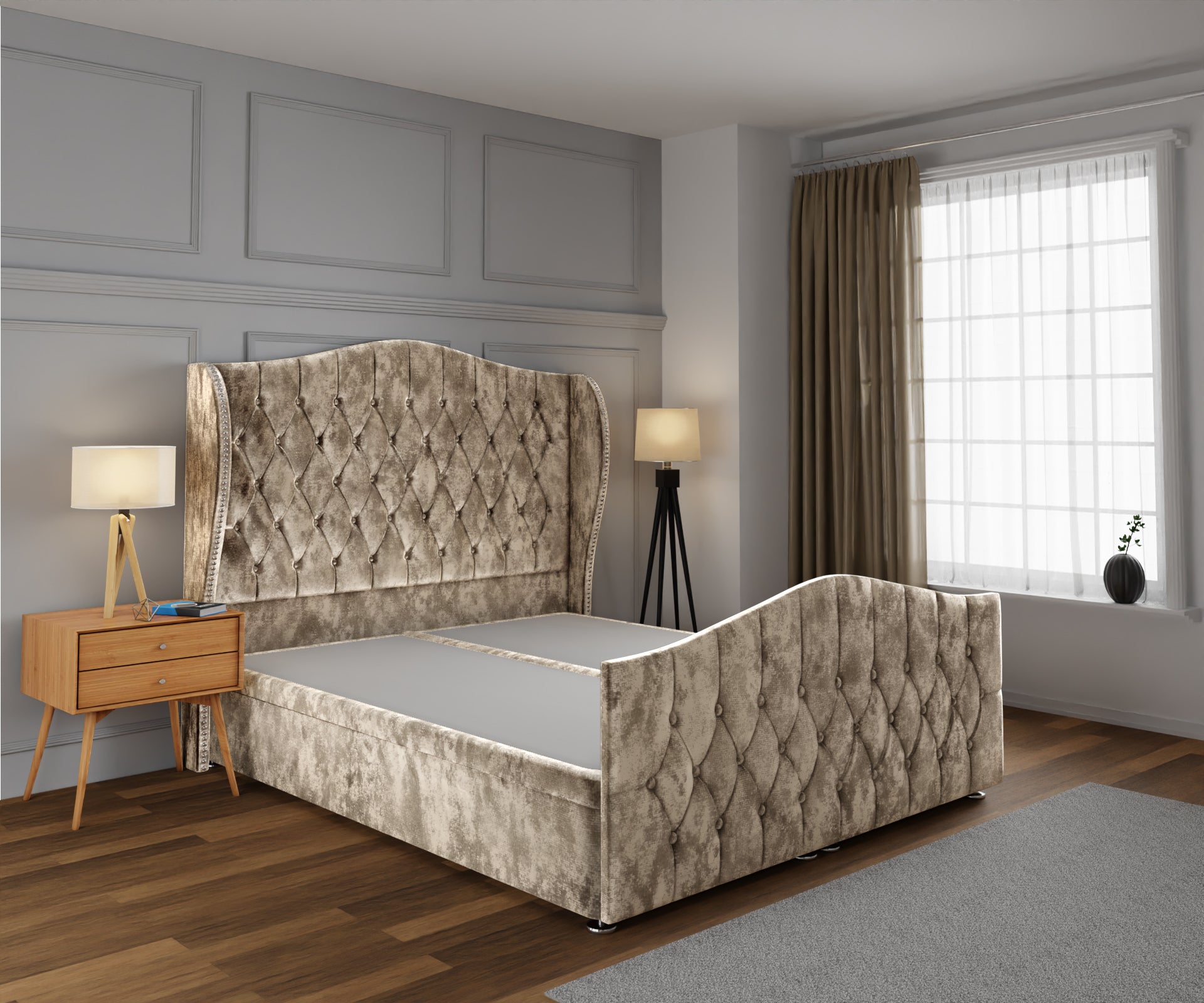 Marylebone Ottoman Storage Divan Bed Base And Headboard With Footboard