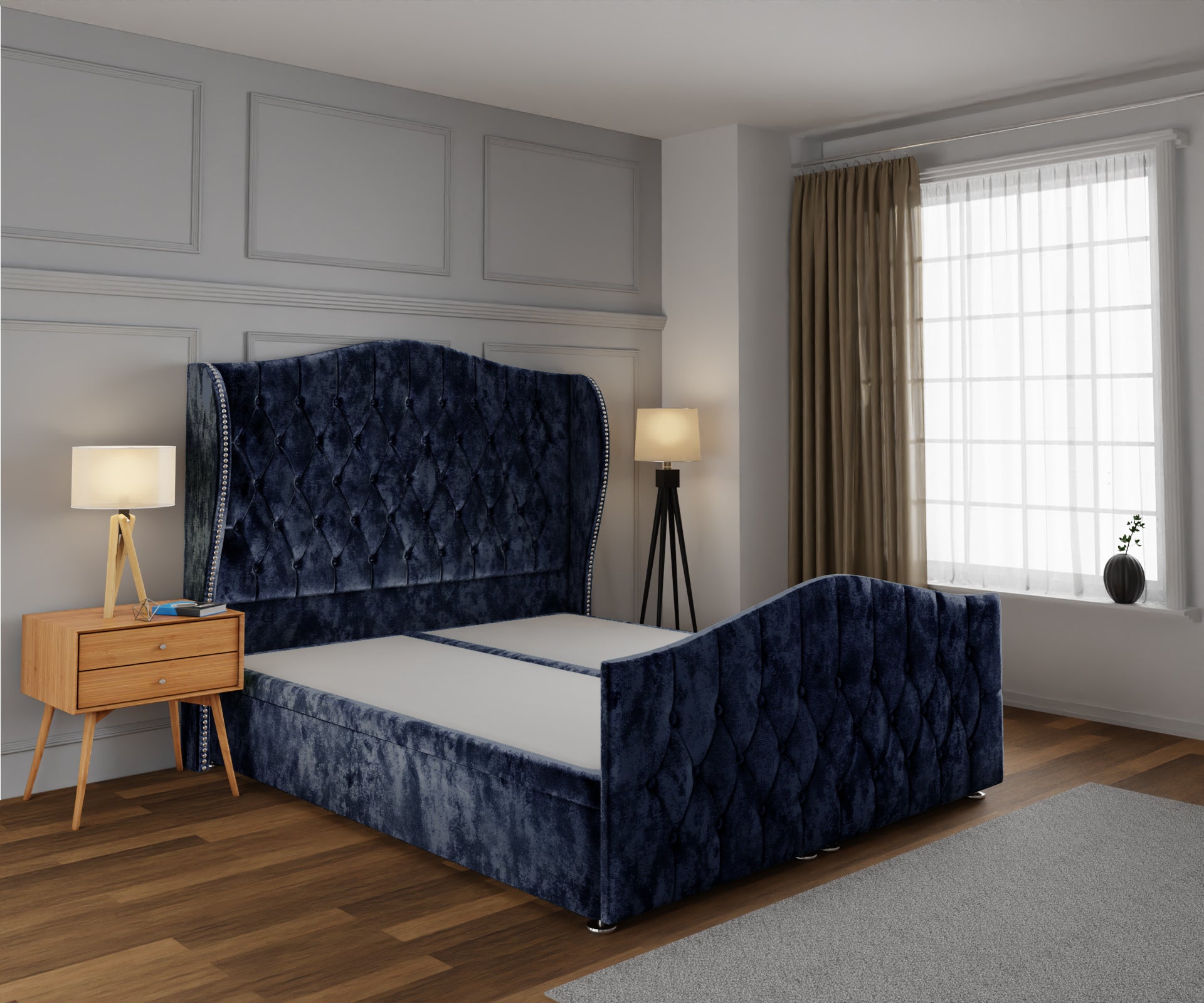 Marylebone Ottoman Storage Divan Bed Base And Headboard With Footboard