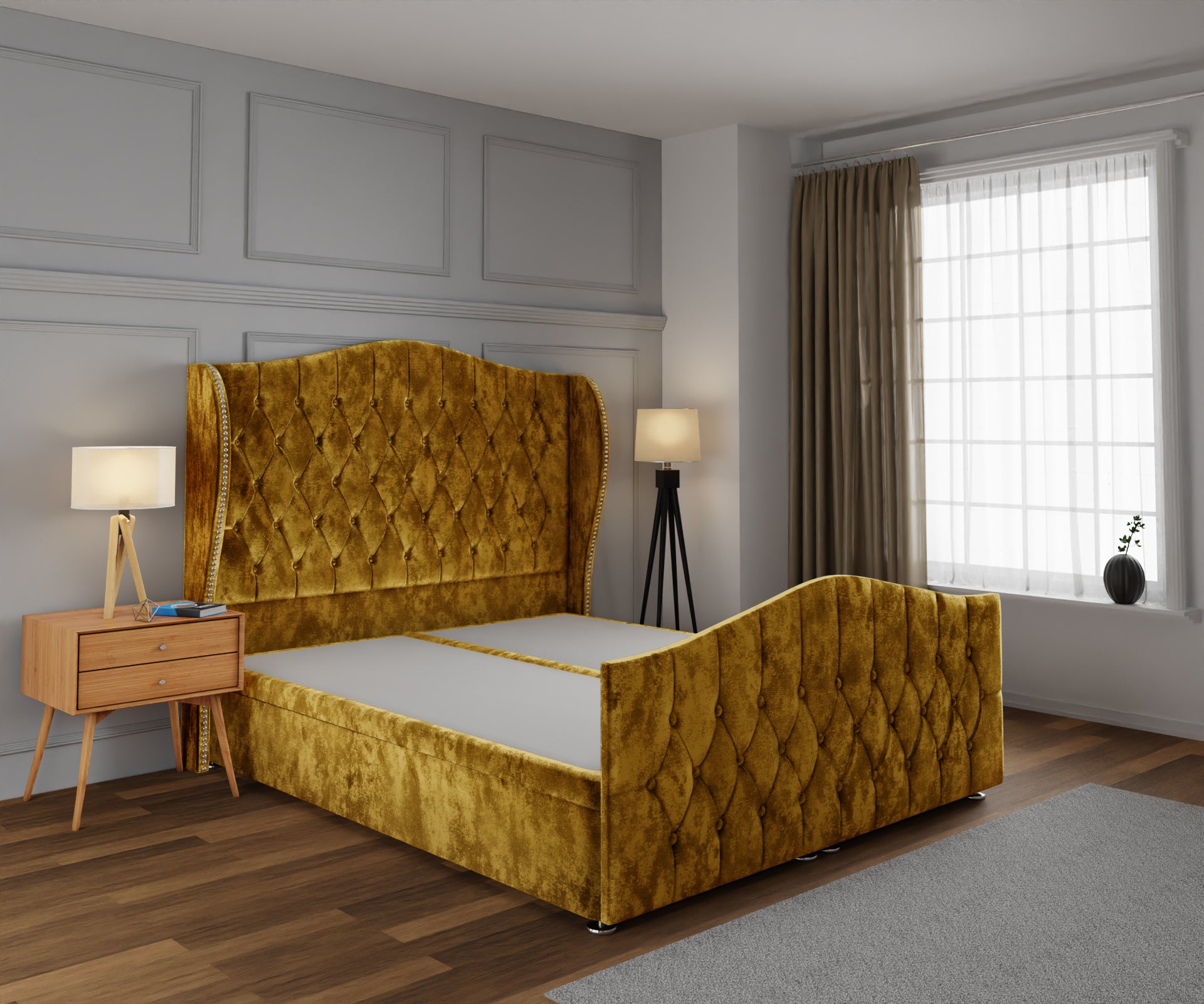 Marylebone Ottoman Storage Divan Bed Base And Headboard With Footboard