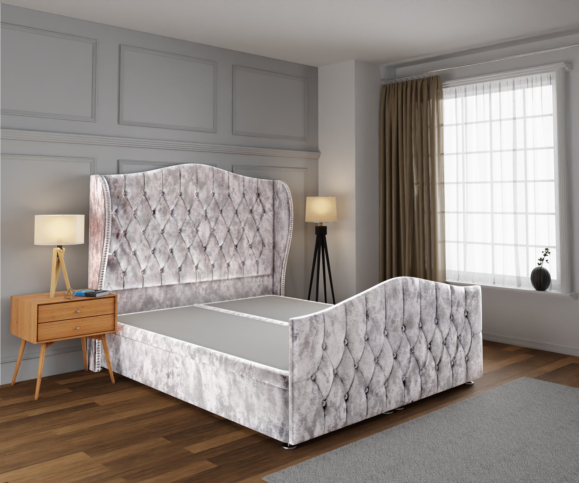 Marylebone Ottoman Storage Divan Bed Base And Headboard With Footboard