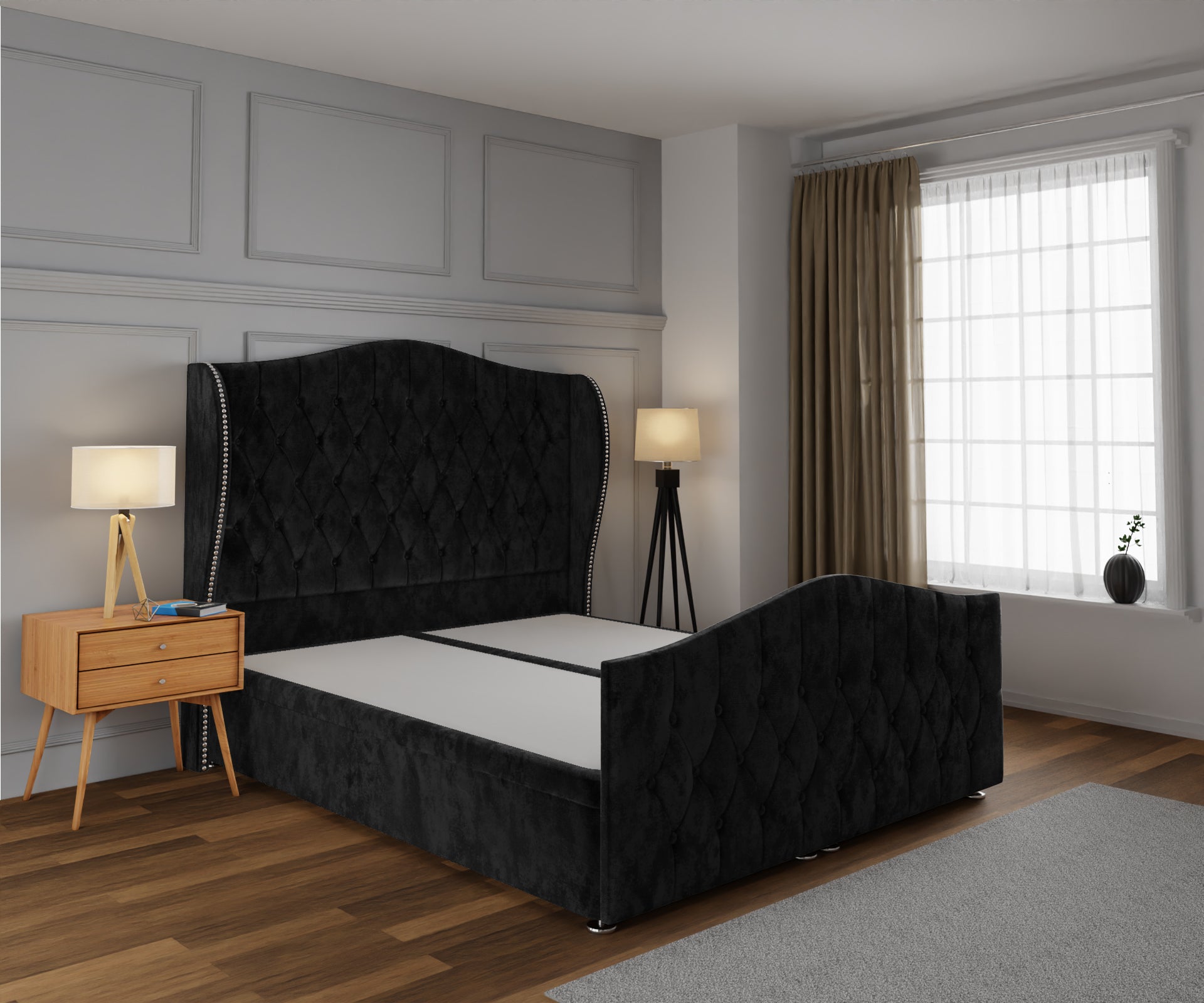 Marylebone Ottoman Storage Divan Bed Base And Headboard With Footboard