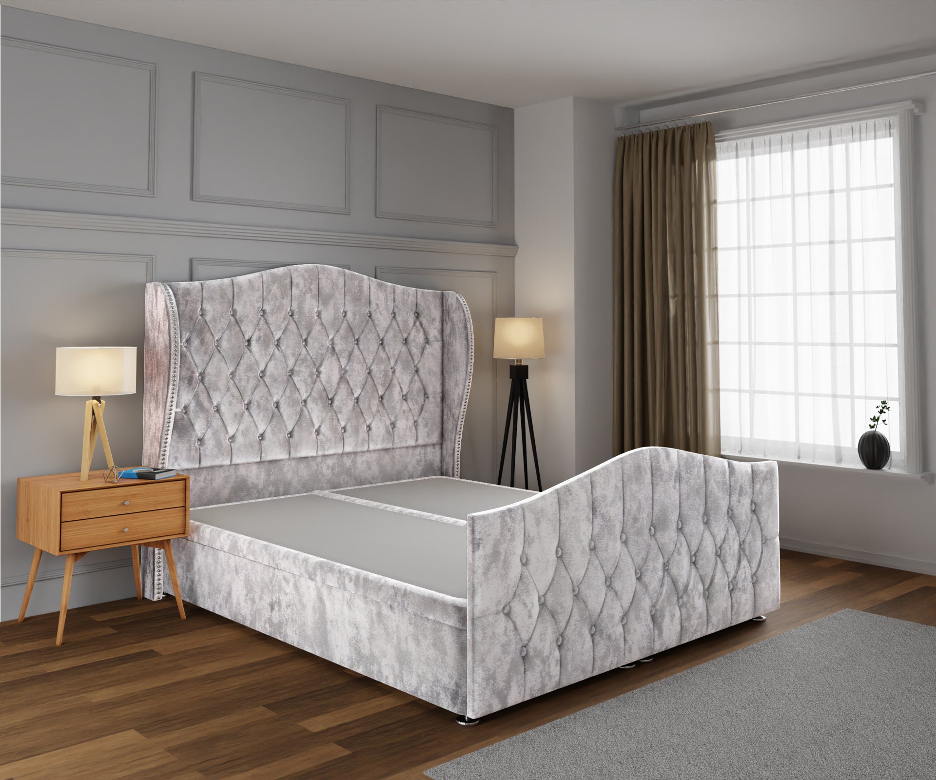 Marylebone Ottoman Storage Divan Bed Base And Headboard With Footboard