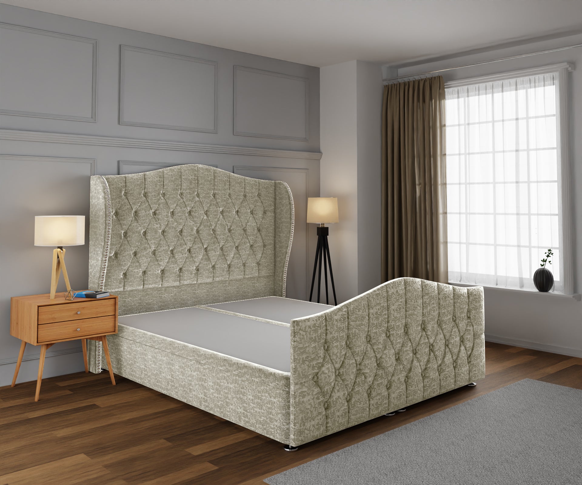 Marylebone Ottoman Storage Divan Bed Base And Headboard With Footboard