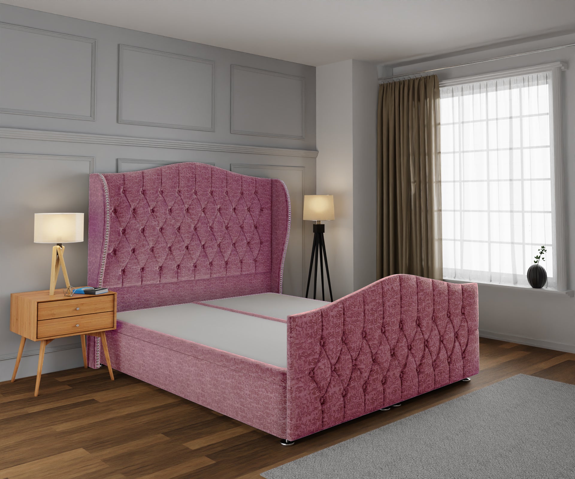 Marylebone Ottoman Storage Divan Bed Base And Headboard With Footboard