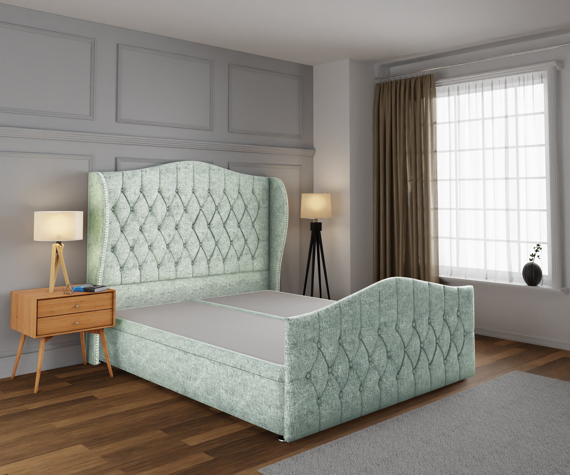 Marylebone Ottoman Storage Divan Bed Base And Headboard With Footboard