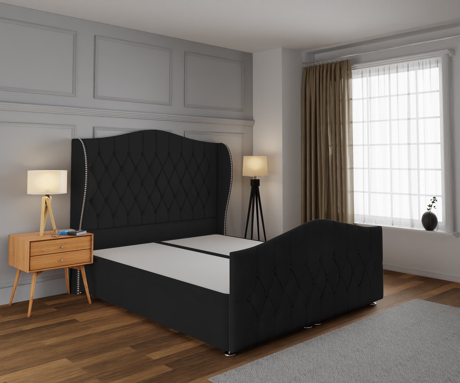 Marylebone Ottoman Storage Divan Bed Base And Headboard With Footboard