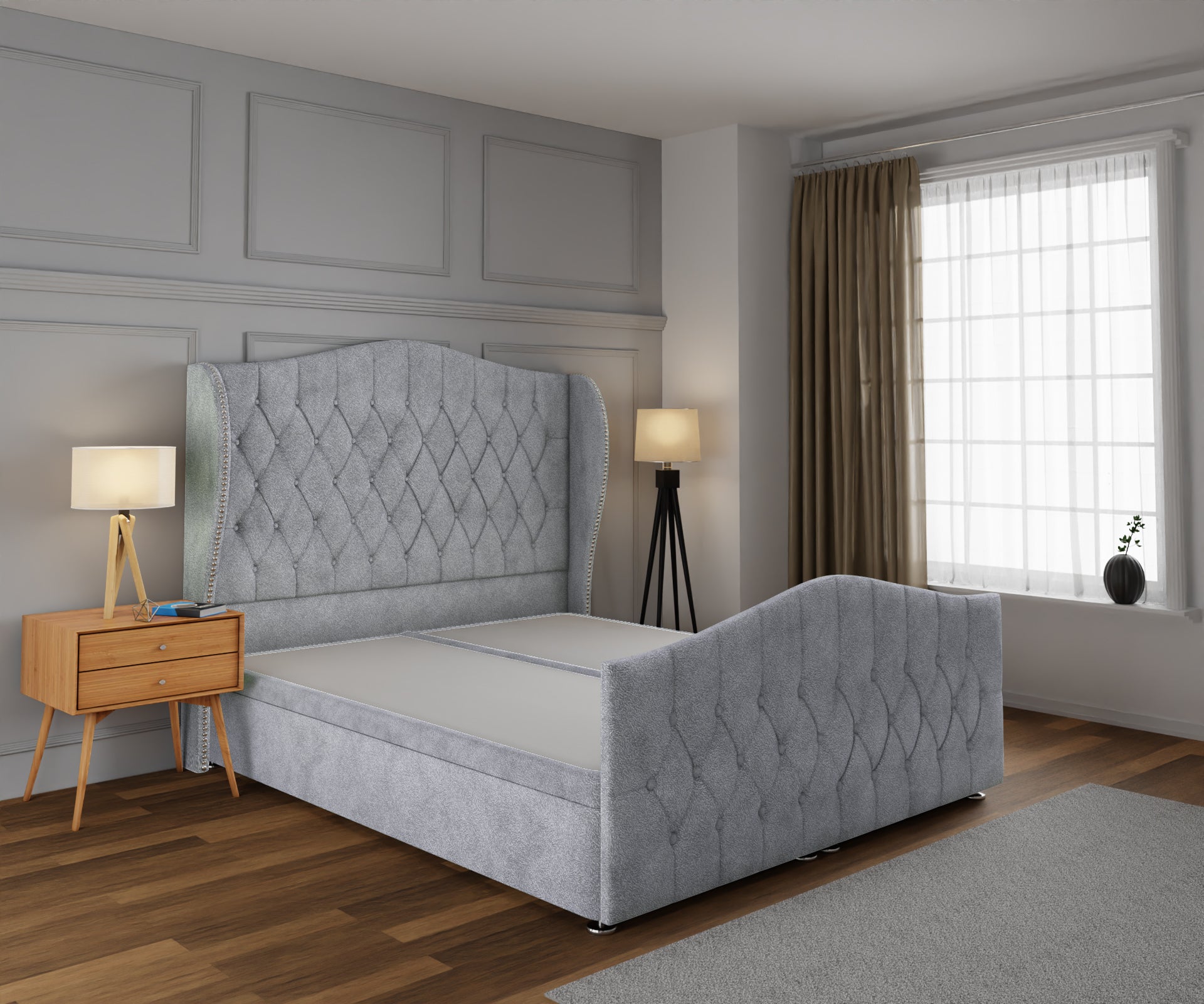 Marylebone Ottoman Storage Divan Bed Base And Headboard With Footboard