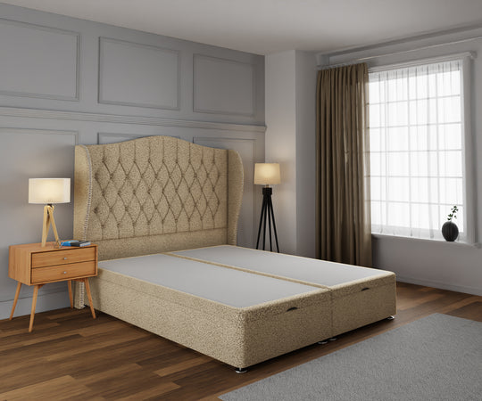 Marylebone Ottoman Storage Divan Bed Base With Headboard