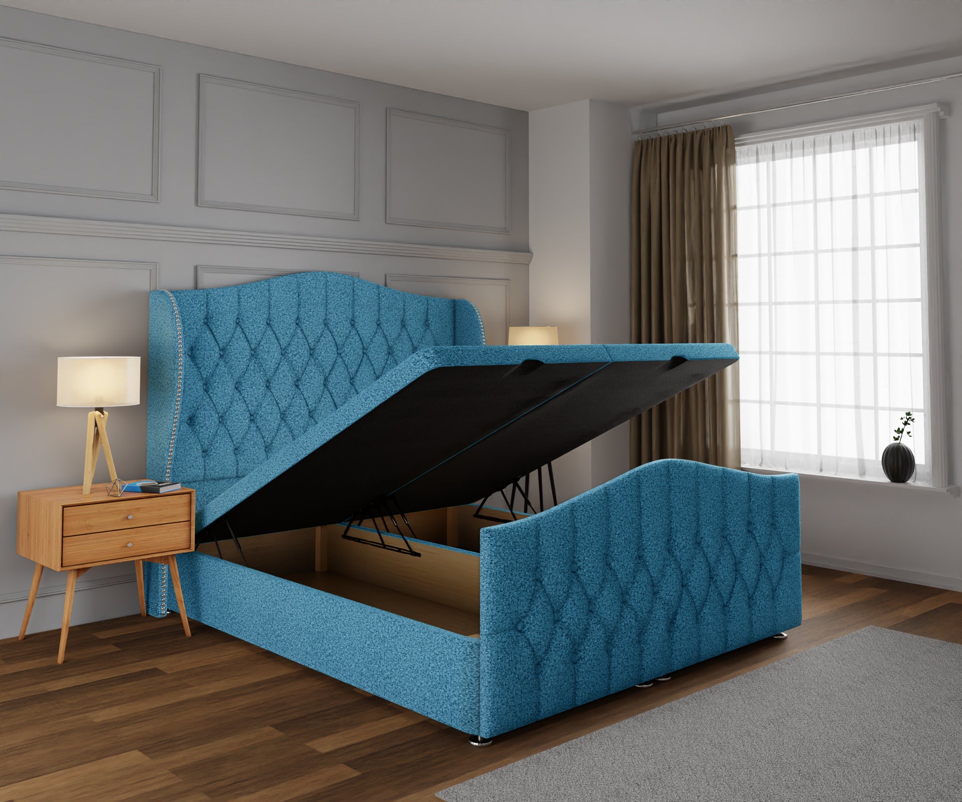 Marylebone Ottoman Storage Divan Bed Base And Headboard With Footboard