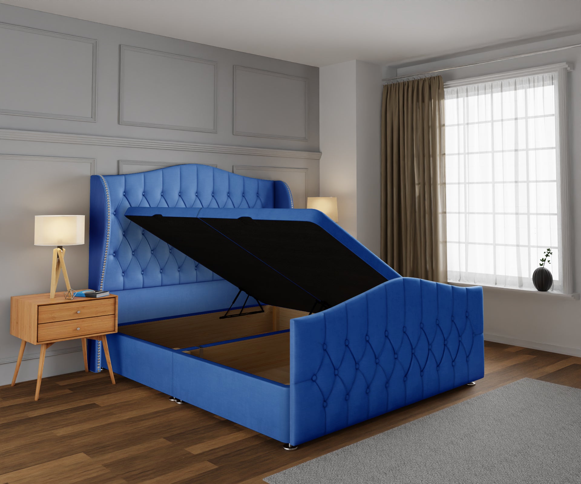 Marylebone Ottoman Storage Divan Bed Base And Headboard With Footboard