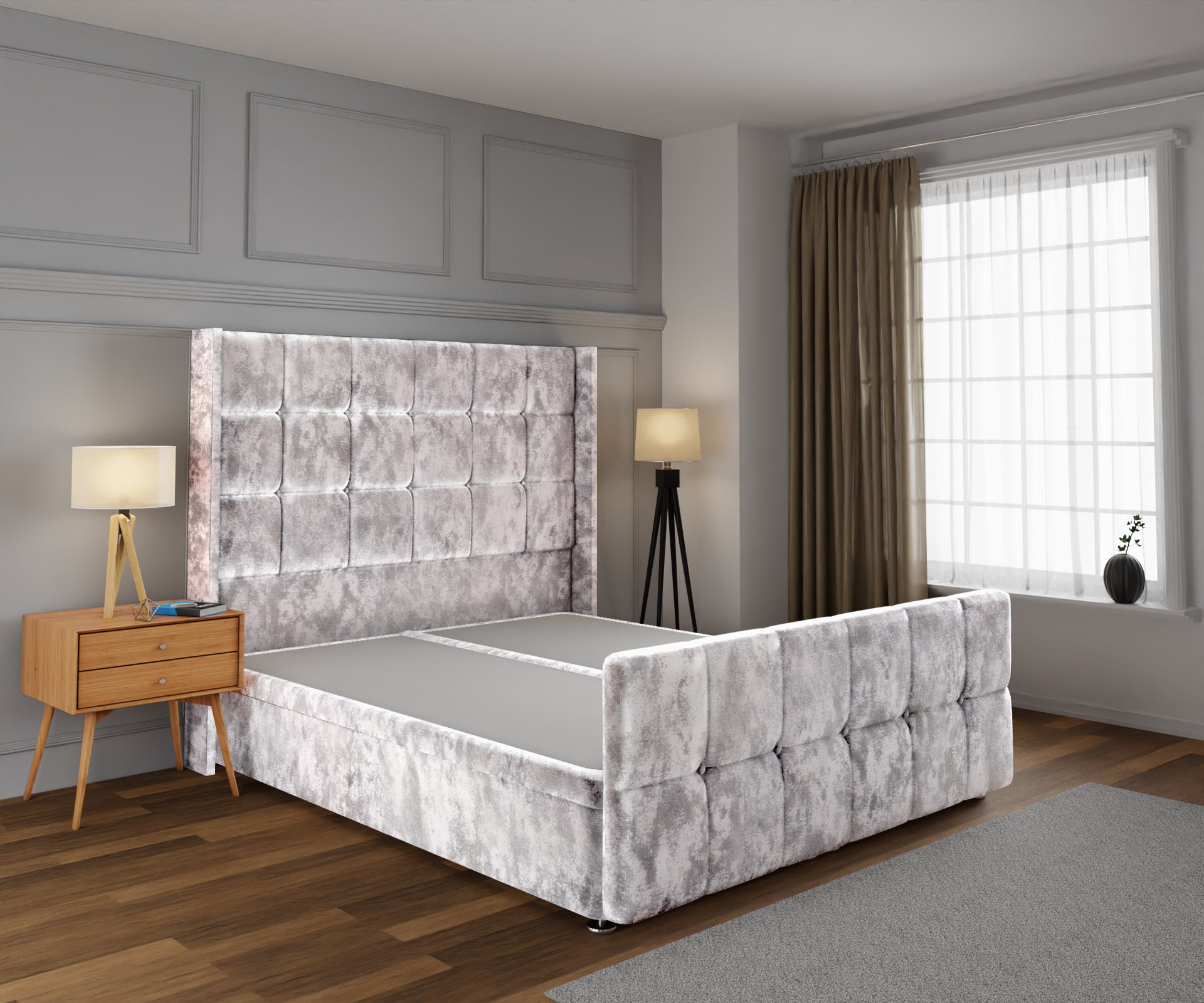 Mayfair Ottoman Storage Divan Bed Base And Headboard With Footboard