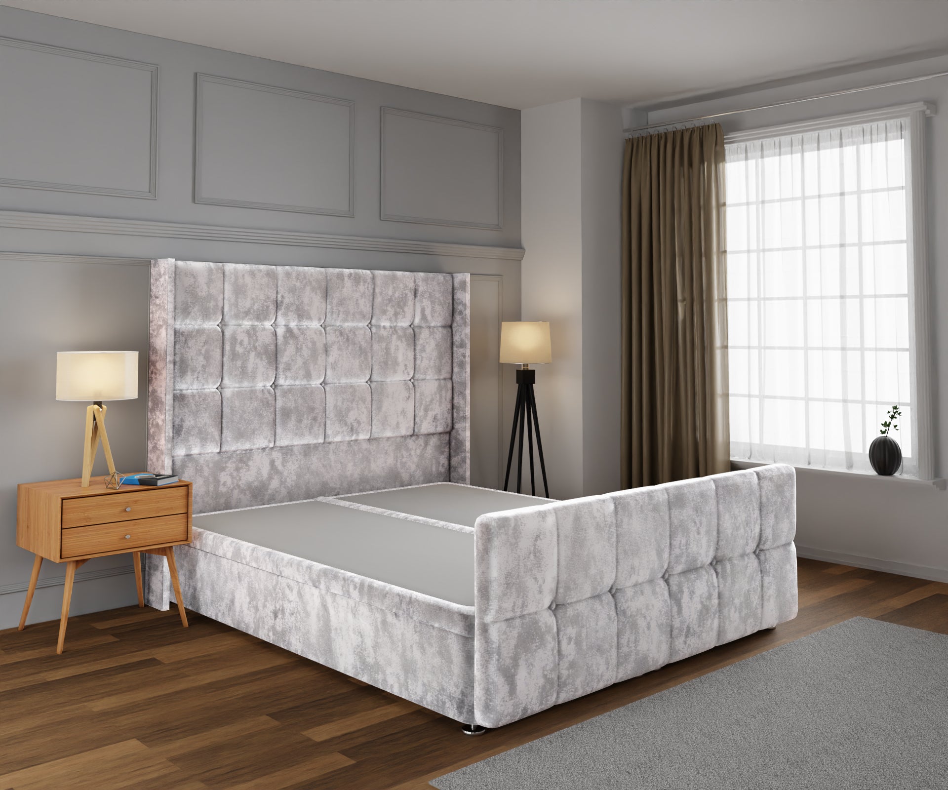 Mayfair Ottoman Storage Divan Bed Base And Headboard With Footboard