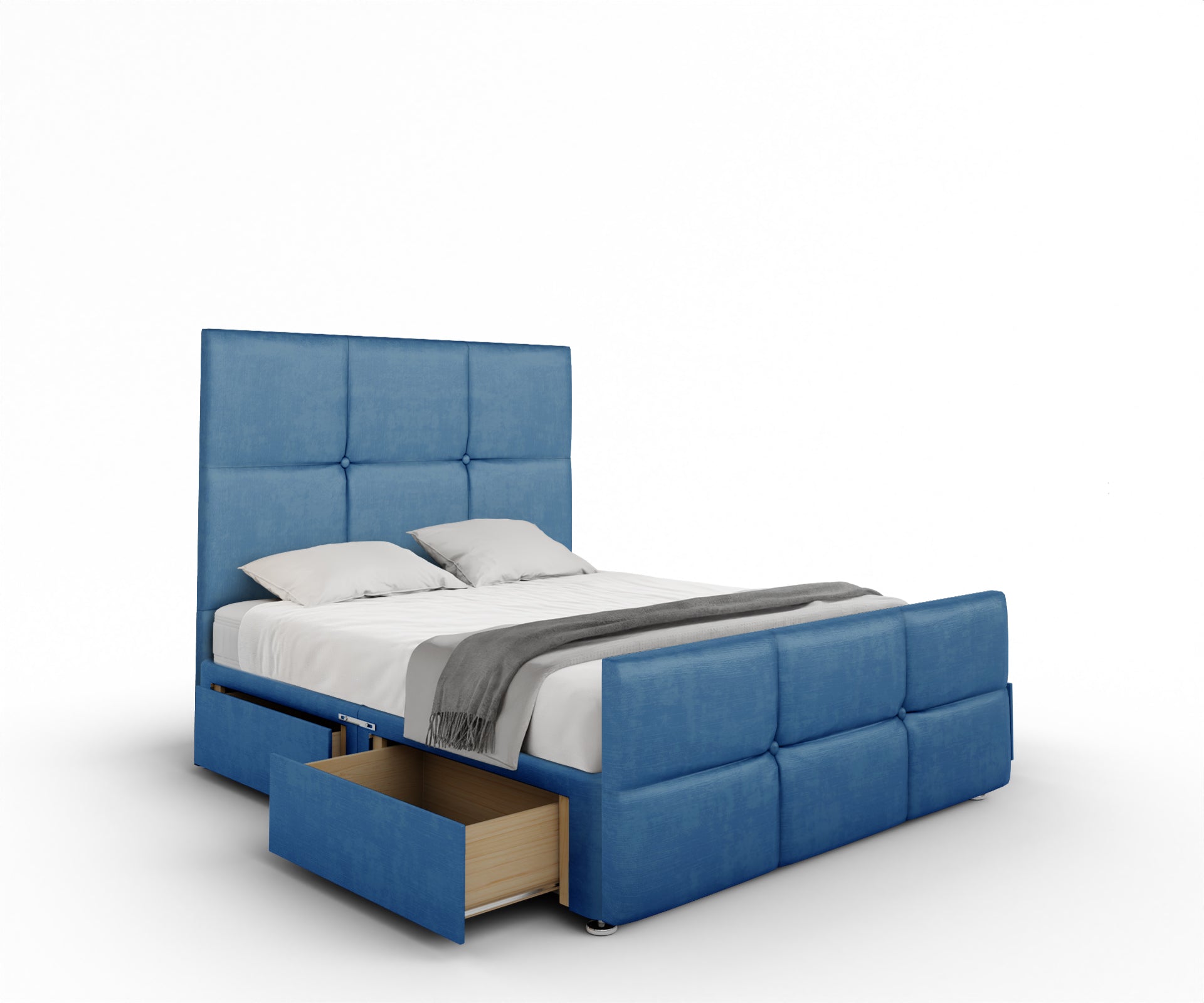 Mia Cube Large Divan Bed Set With Footboard