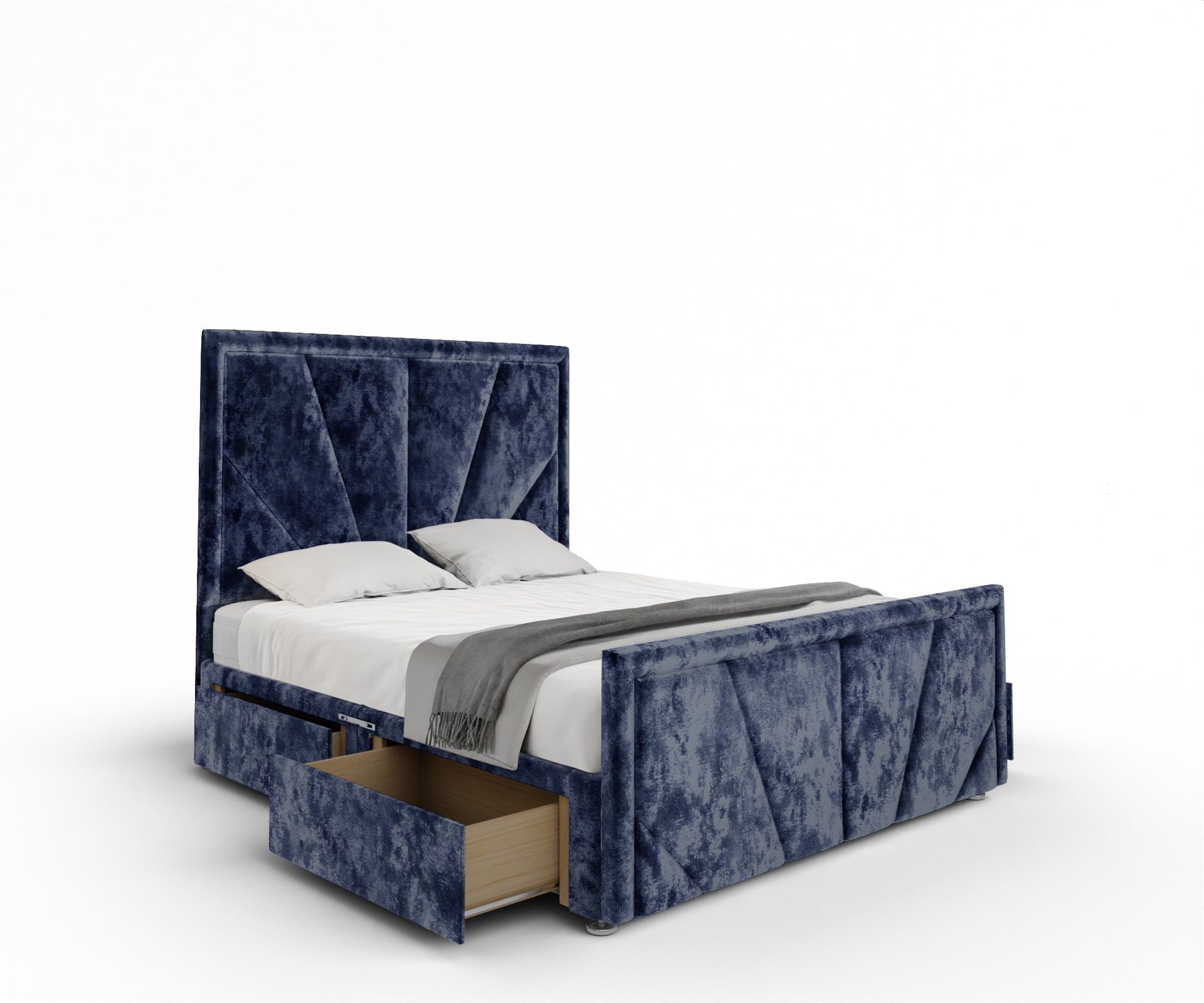 Paine Horizon Border Divan Bed Set With Footboard